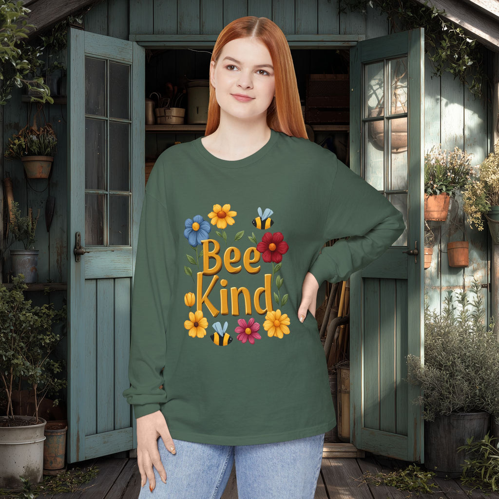 Bee Kind Bloom and Bee Long Sleeve Tee