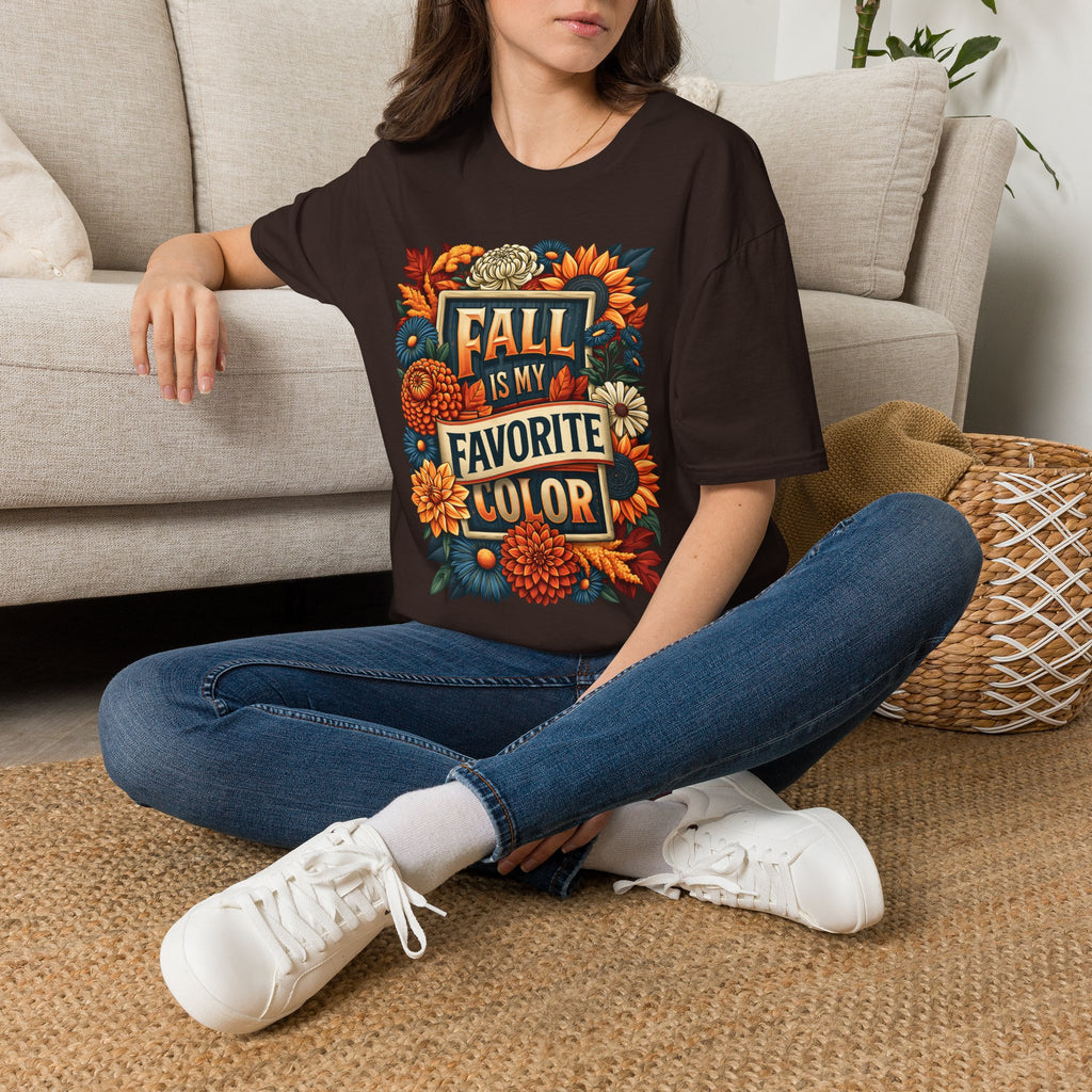 Fall Is My Favorite Color T-Shirt – Vintage Autumn Flowers & Foliage Tee