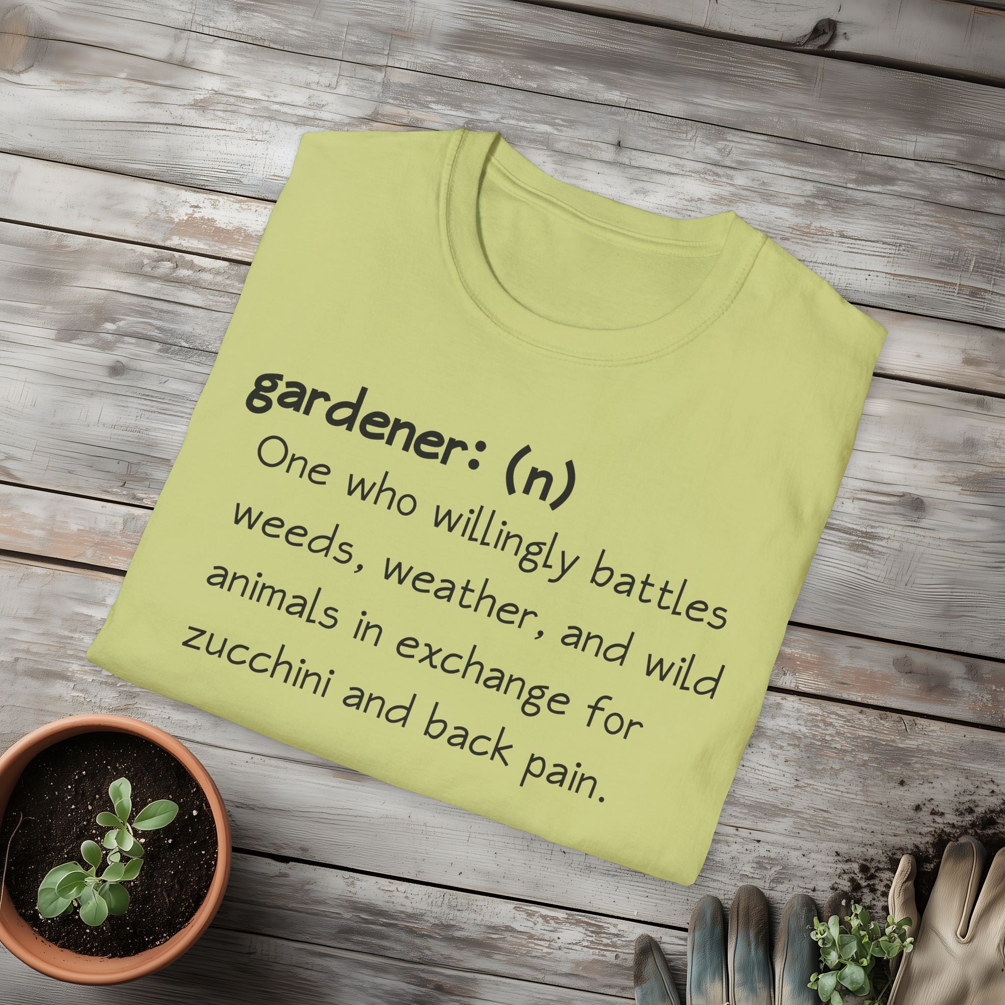 Gardener Definition, Zucchini and Back Pain T-Shirt