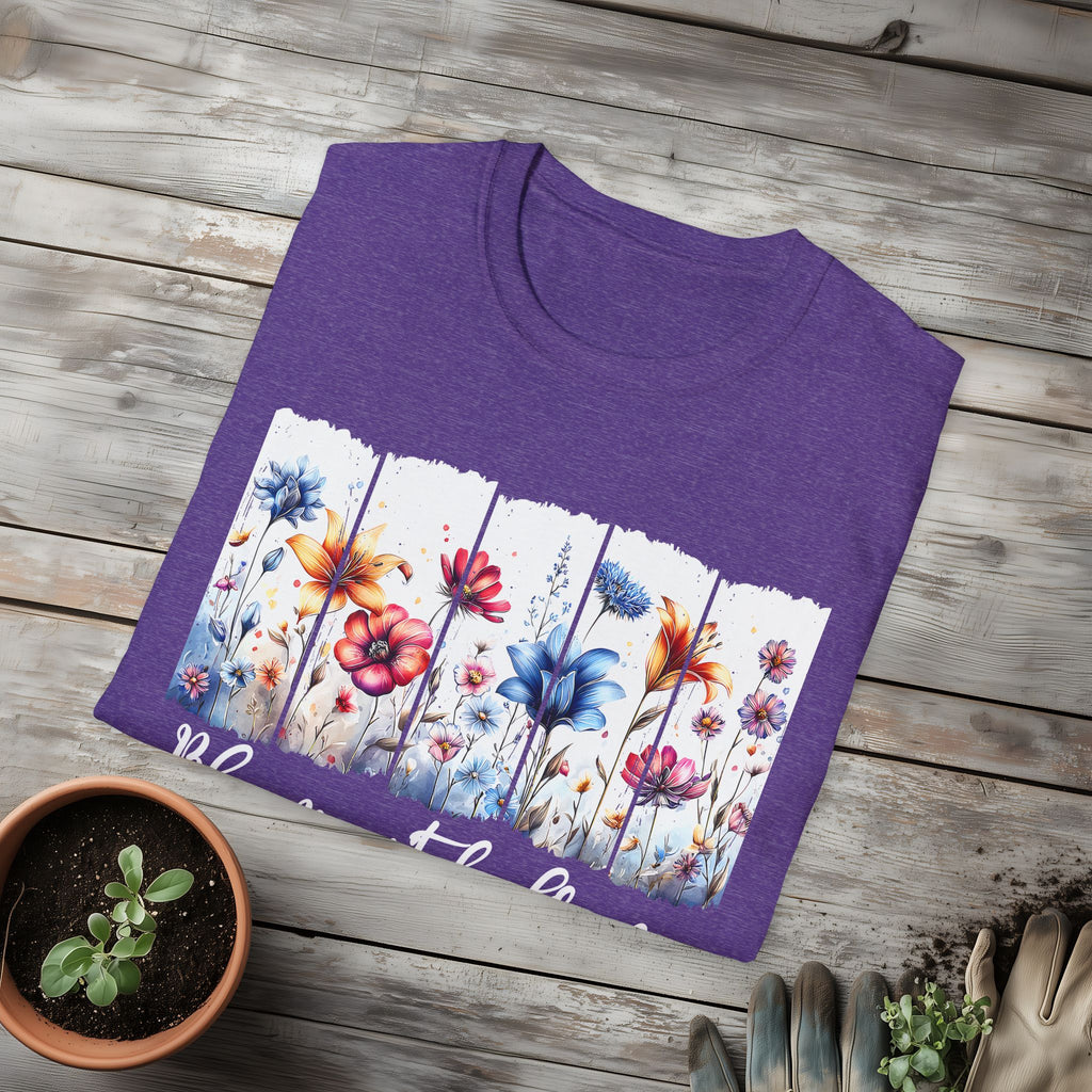 Bloom with Grace  Floral T-shirt for Nature and Flower Lovers