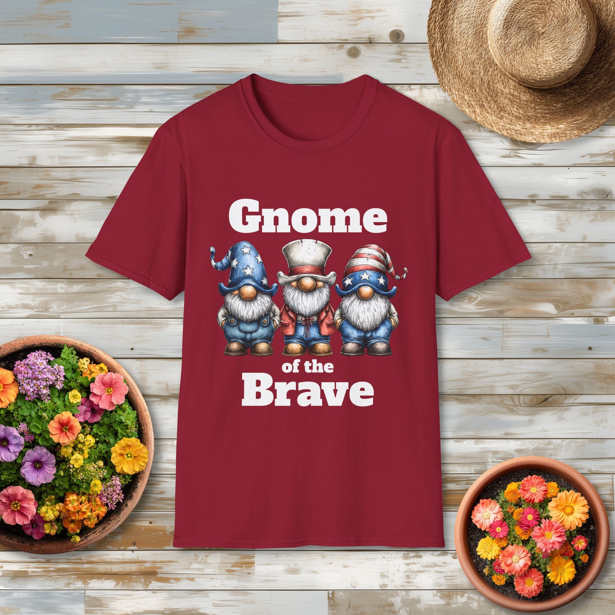 Patriotic Gnome of the Brave USA T-Shirt