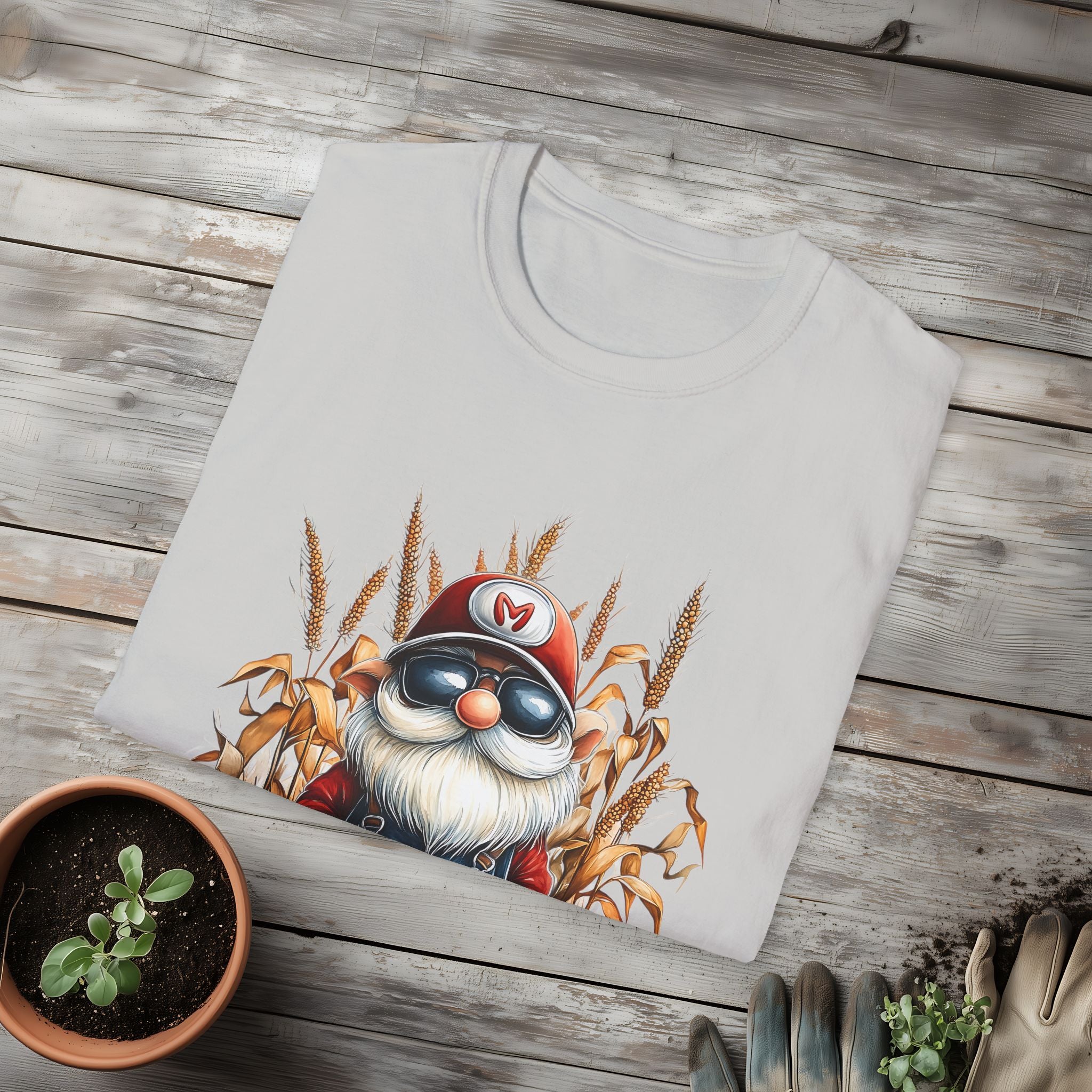 Harvest Season Gnome Farmer T-Shirt