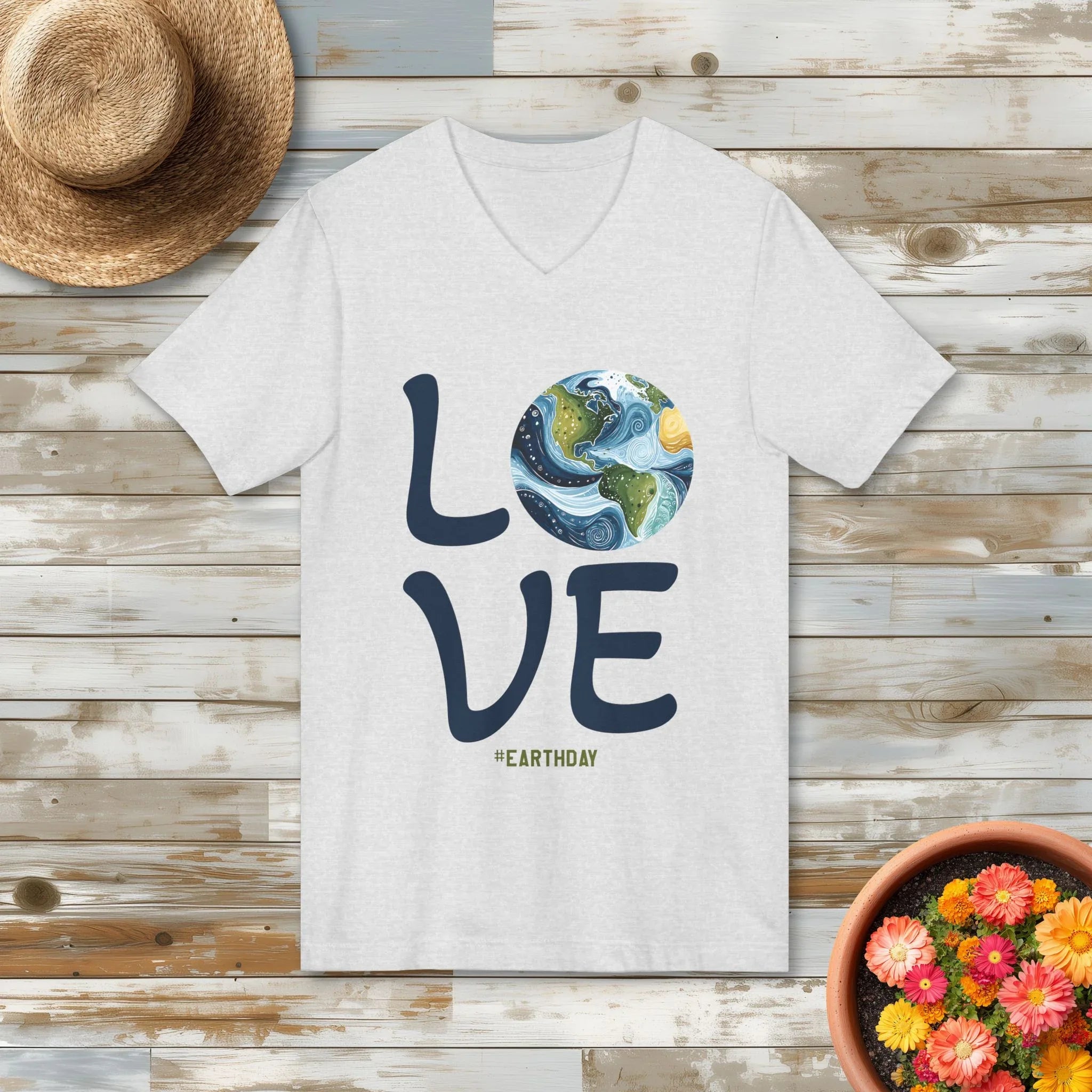 LOVE Earth V-Neck T-Shirt