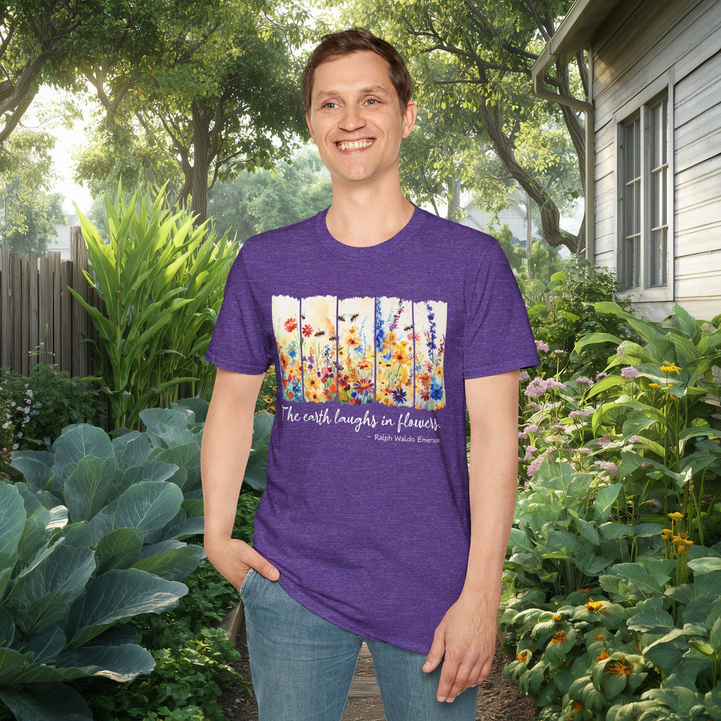 Earth Laughs in Flowers T-Shirt for Nature Lovers