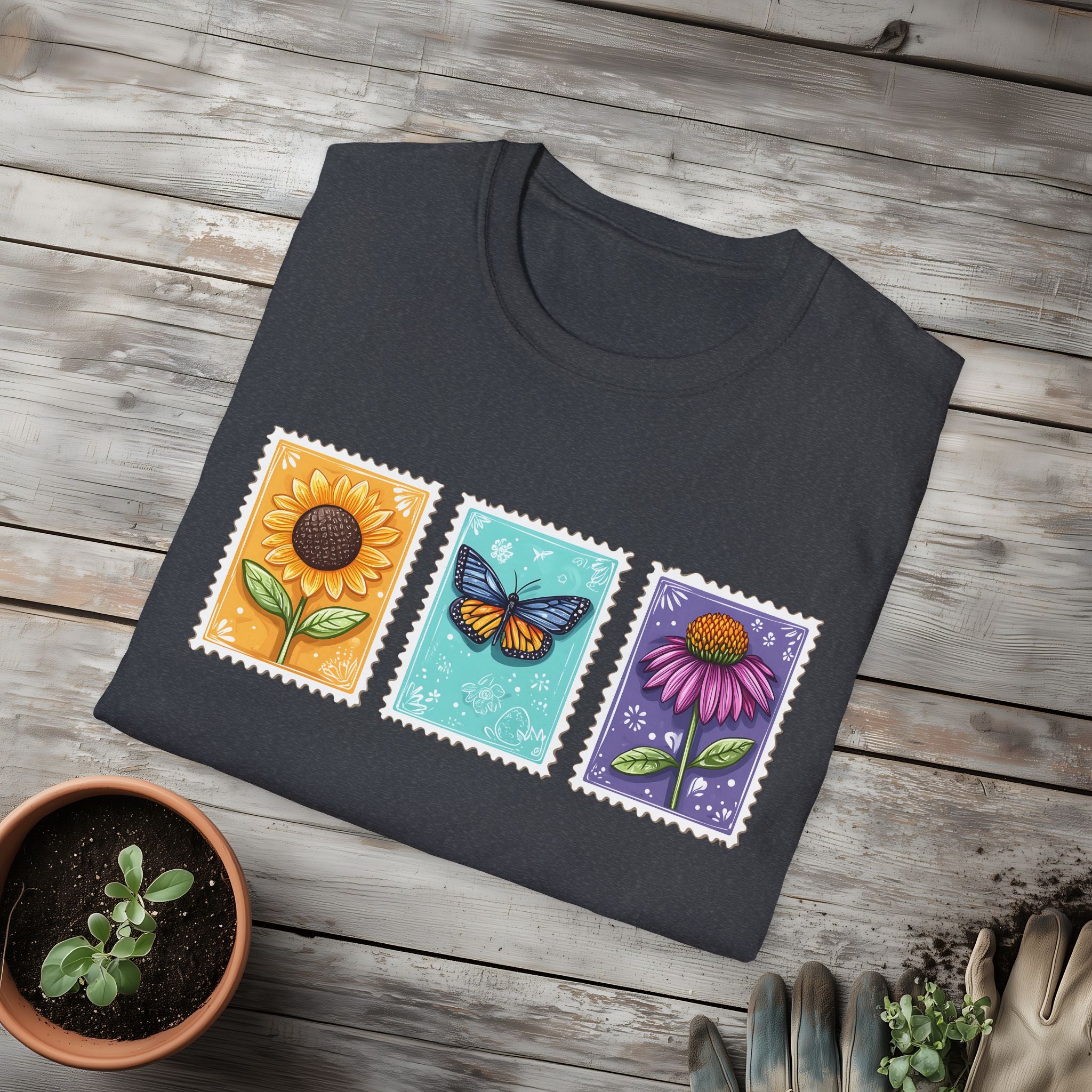 Trio of Floral Postage Stamps T-Shirt