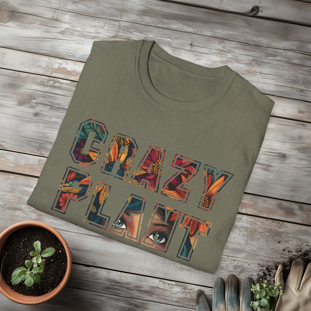 Boho Crazy Plant Lady T-Shirt for  Backyard Gardeners