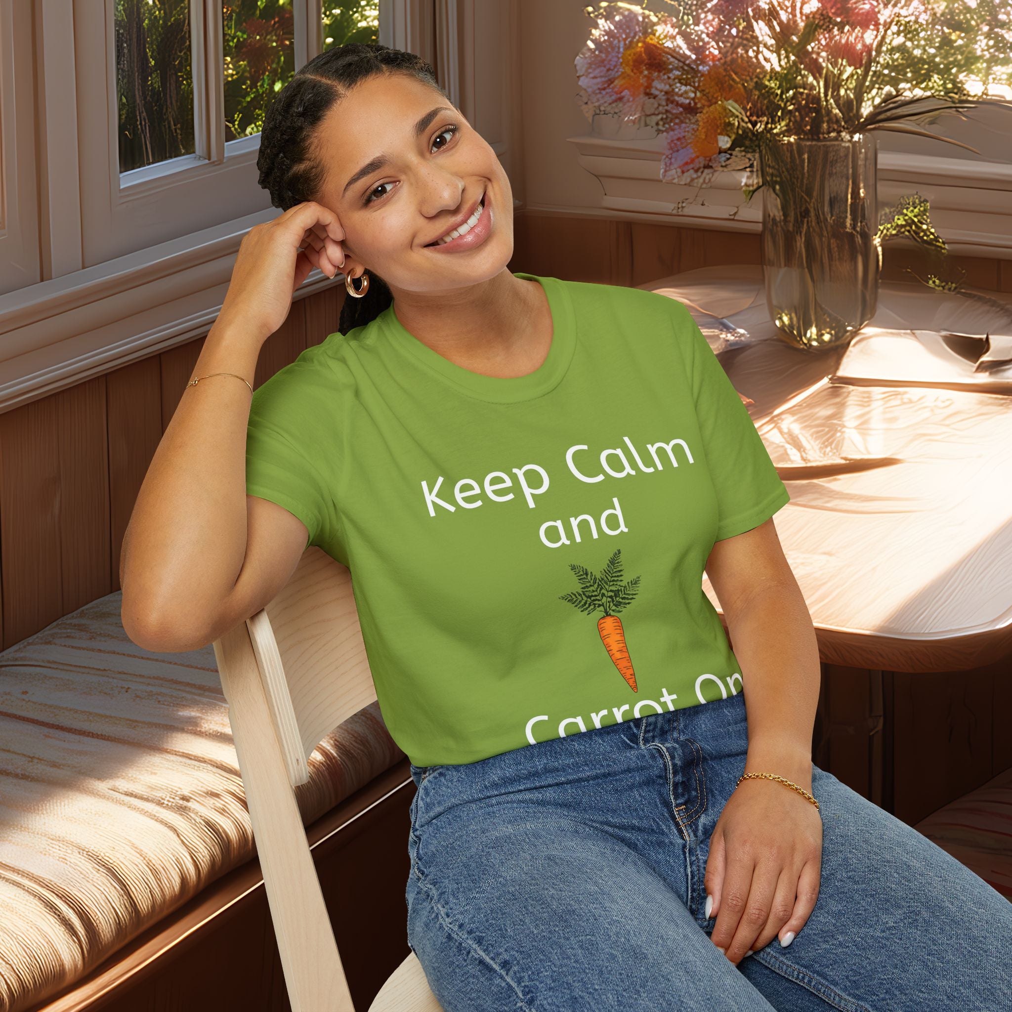 Keep Calm and Carrot On T-Shirt for Garden Lovers