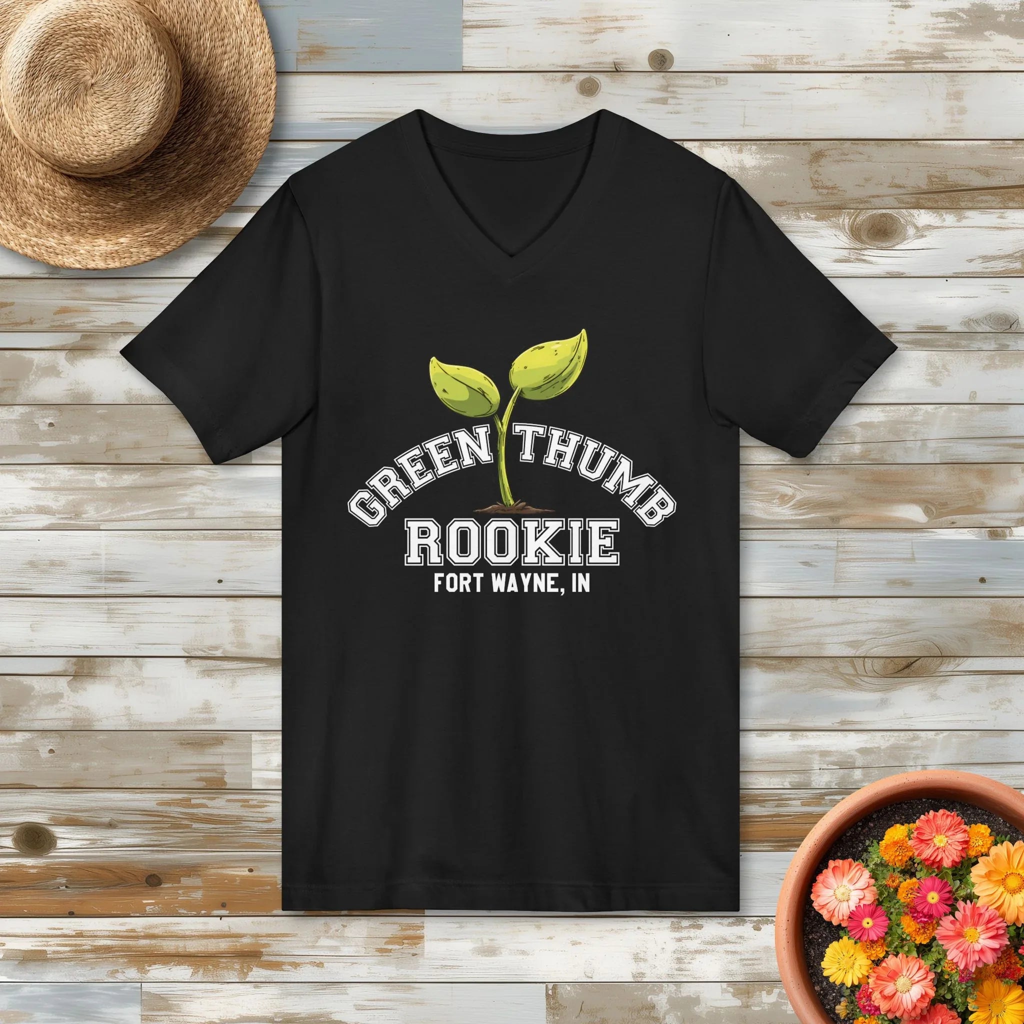 Green Thumb Rookie Custom V-Neck Shirt