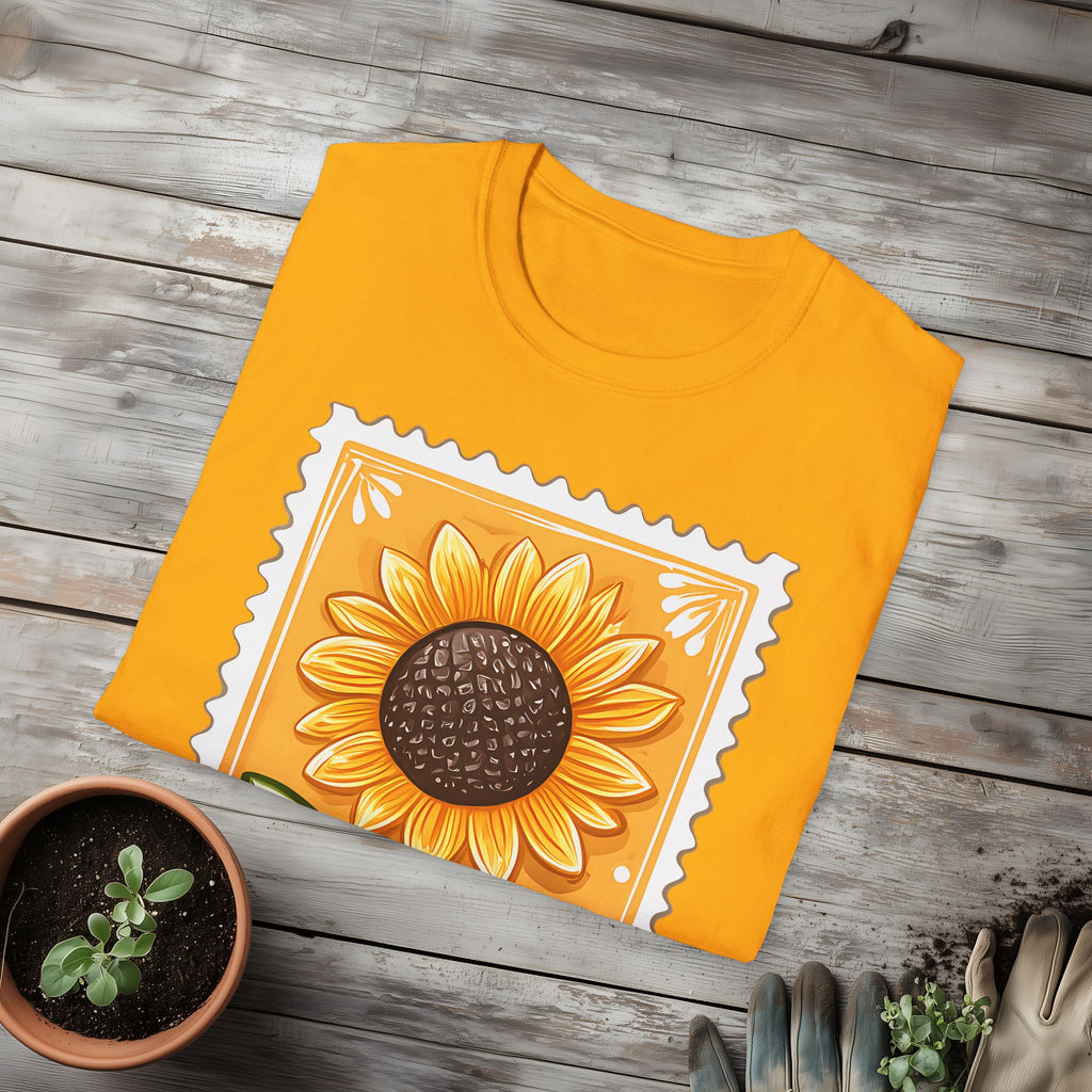 Sunflower Postage Stamp T-Shirt
