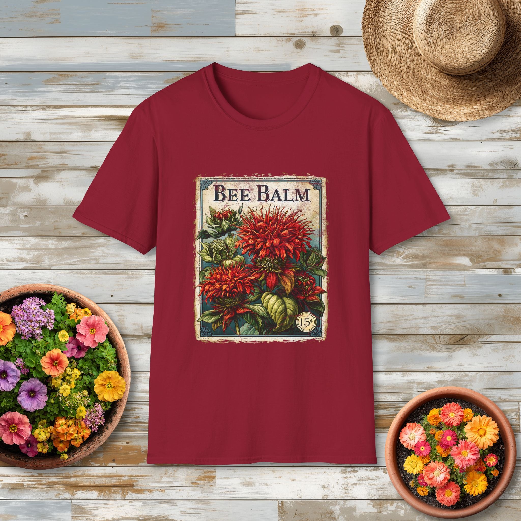 Bee Balm Vintage Seed Packet T-Shirt