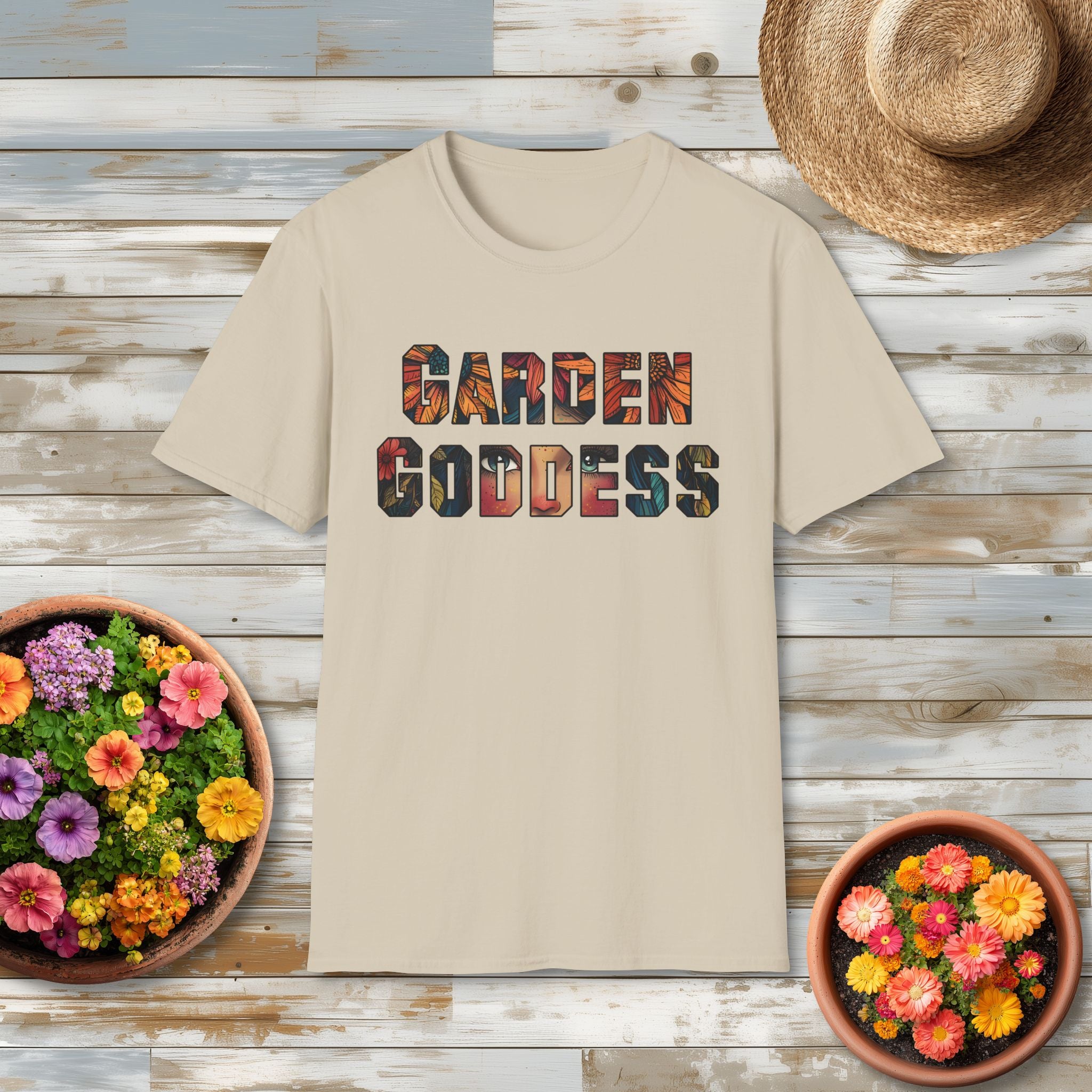 Boho Garden Goddess T-Shirt for  Nature Lovers