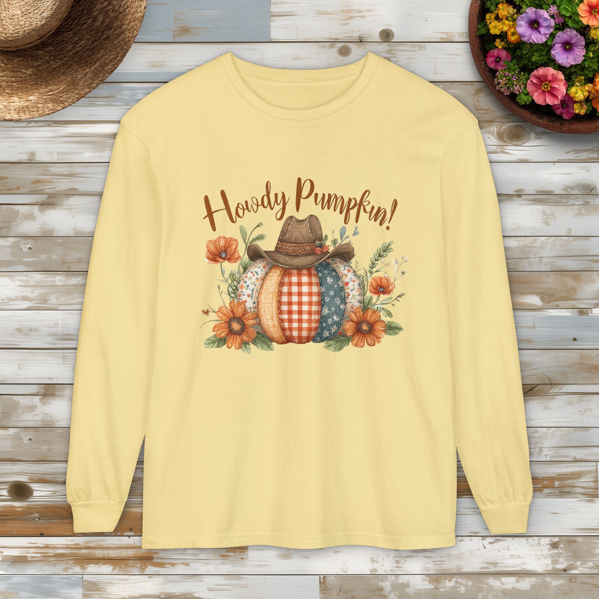 Howdy Pumpkin Long Sleeve Tee