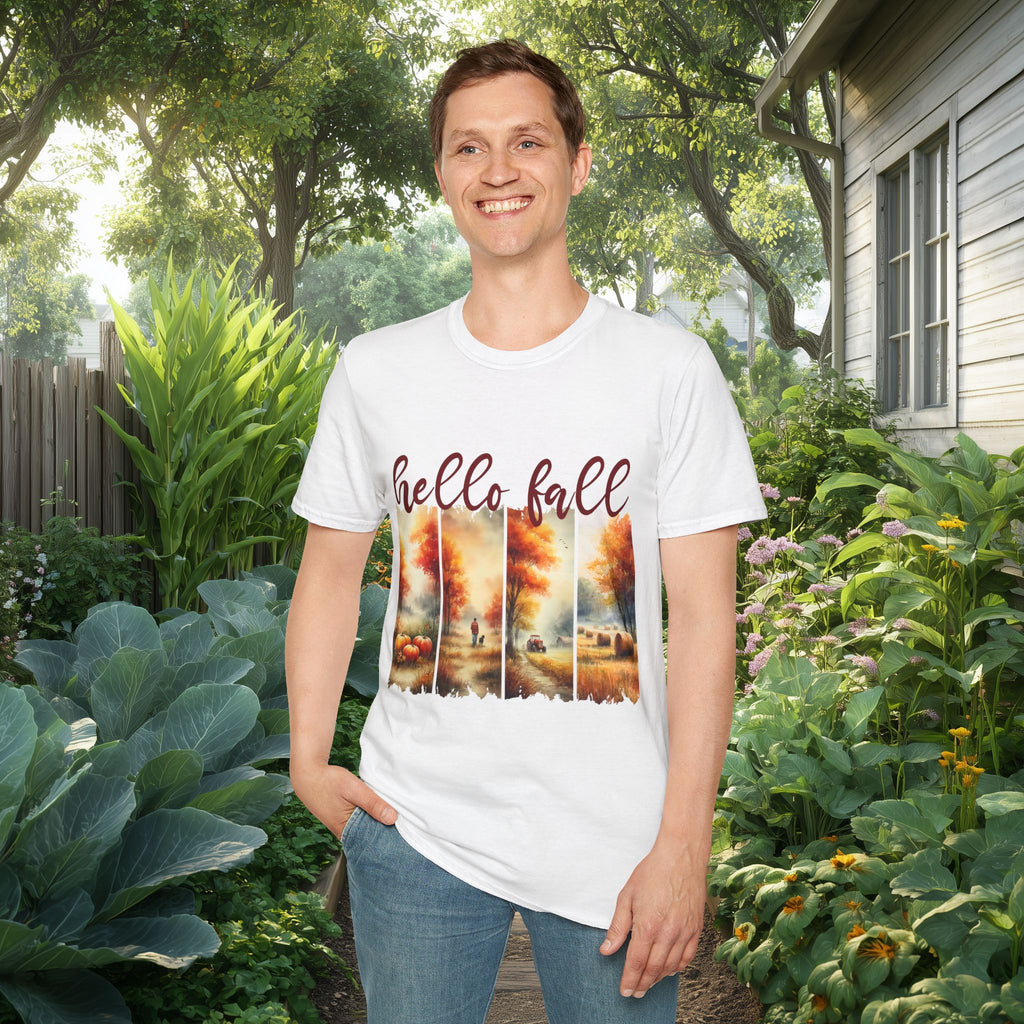 Hello Fall Scenic Farm T-Shirt