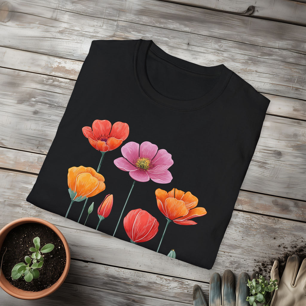 Blooming Poppies T-Shirt for Gardeners