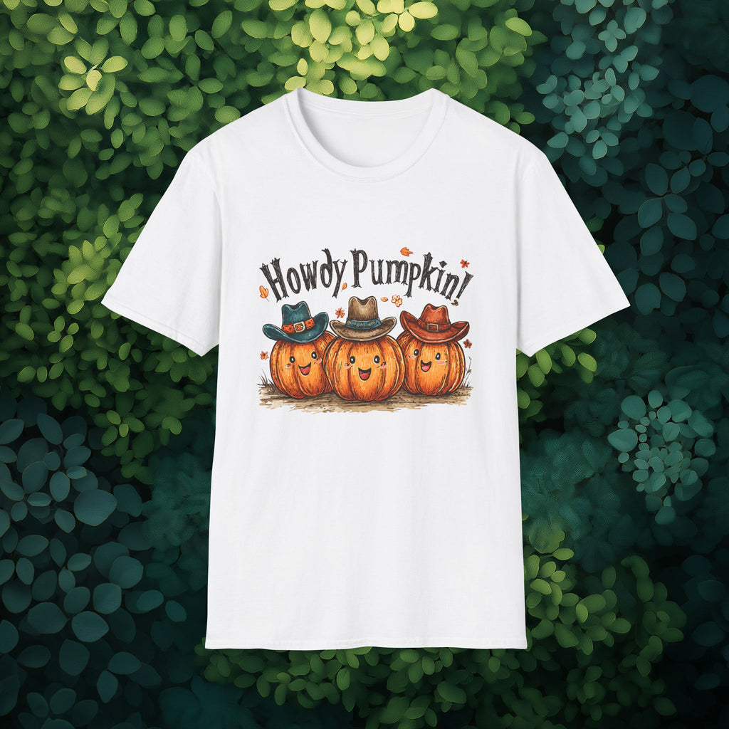 Smiling Cowboy Pumpkin Trio Fall Shirt