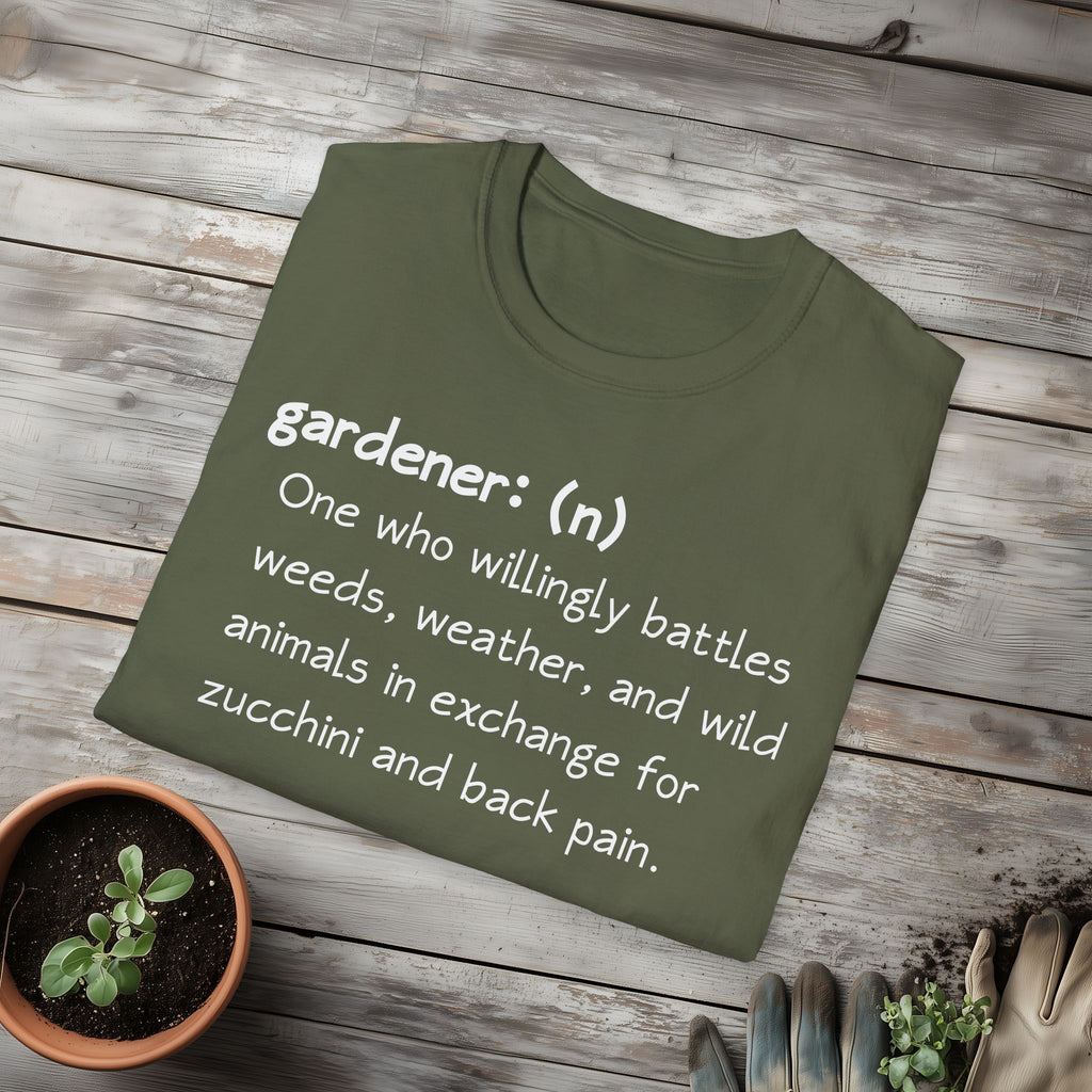 Gardener Definition, Zucchini and Back Pain T-Shirt