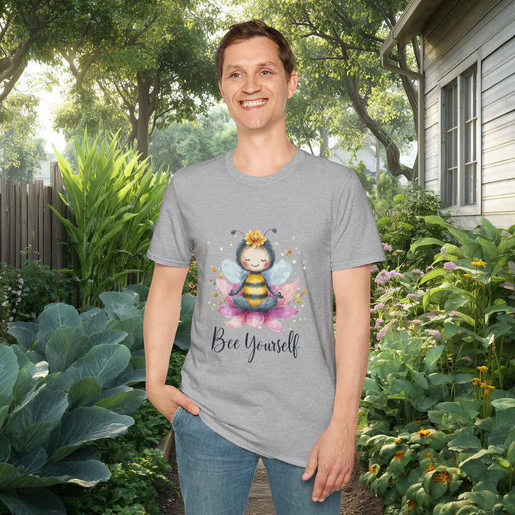 Bee Yourself Meditation Unisex T-Shirt for Yoga Enthusiasts