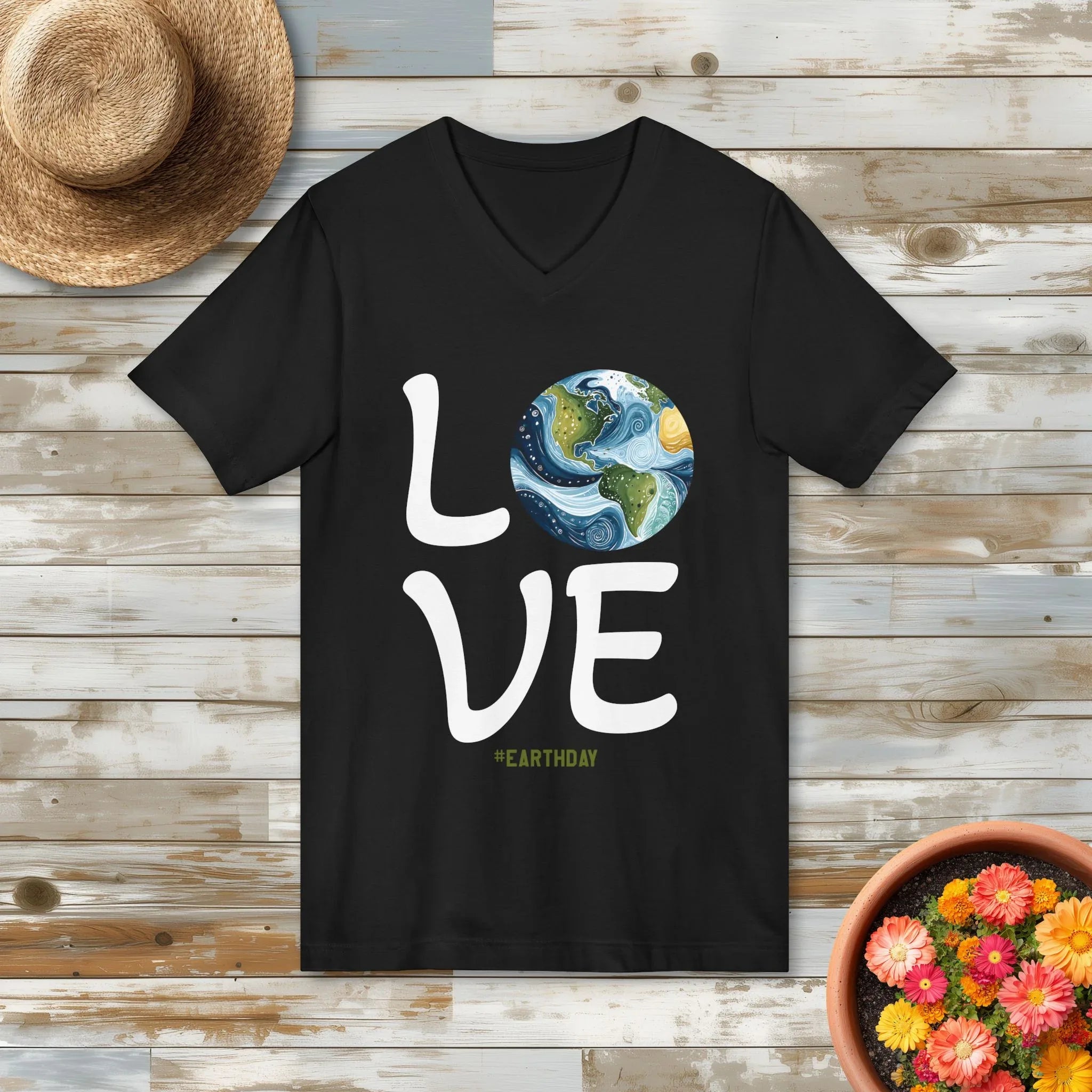 LOVE Earth V-Neck T-Shirt