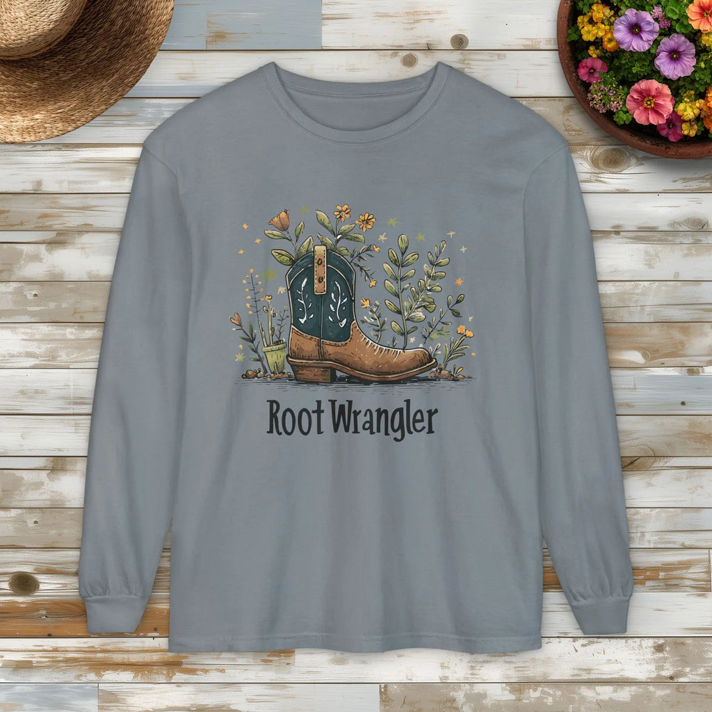 Root Wrangler Western Gardening Long Sleeve Tee
