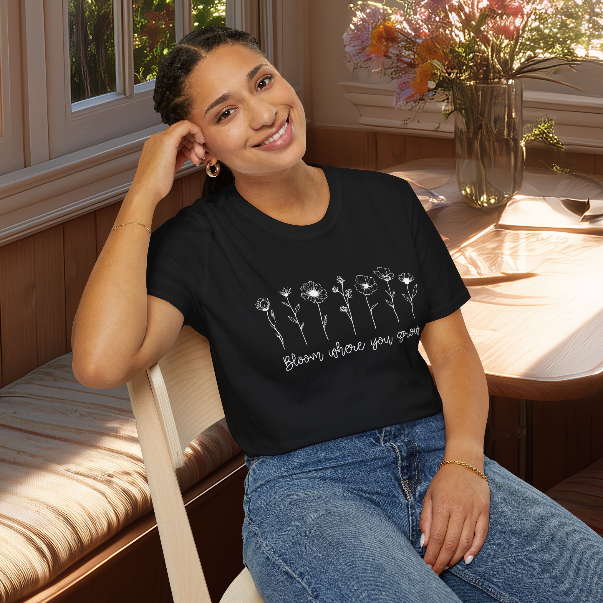 Bloom Where You Grow Motivational T-Shirt