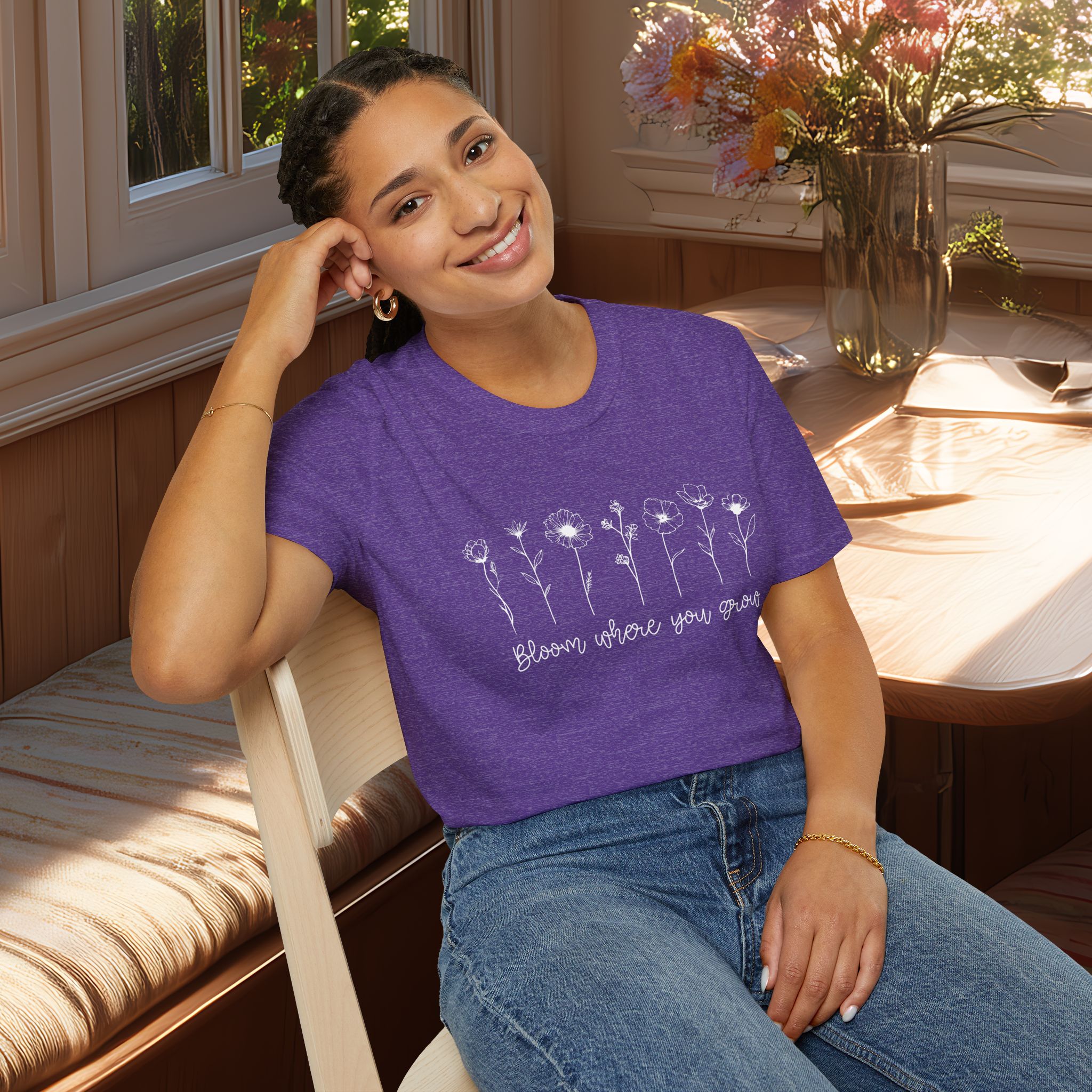 Bloom Where You Grow Motivational T-Shirt