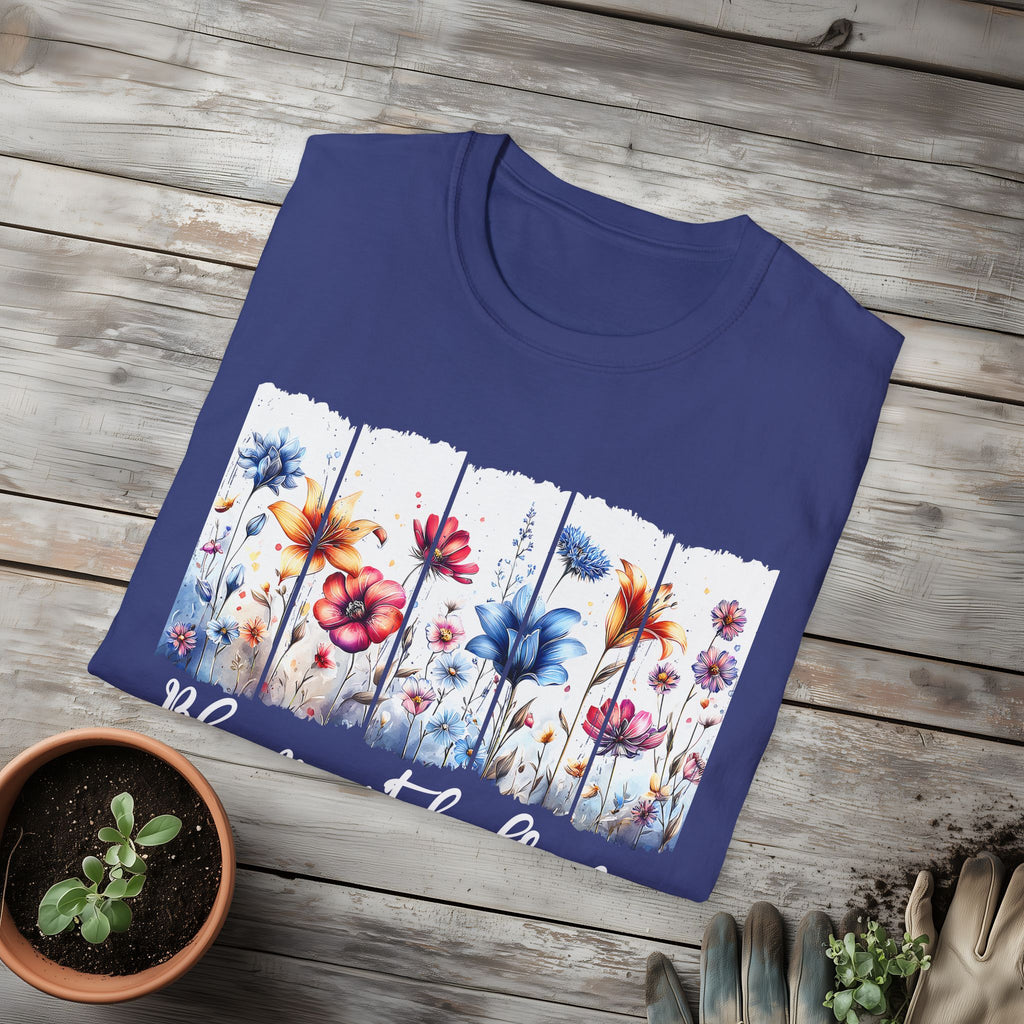 Bloom with Grace  Floral T-shirt for Nature and Flower Lovers