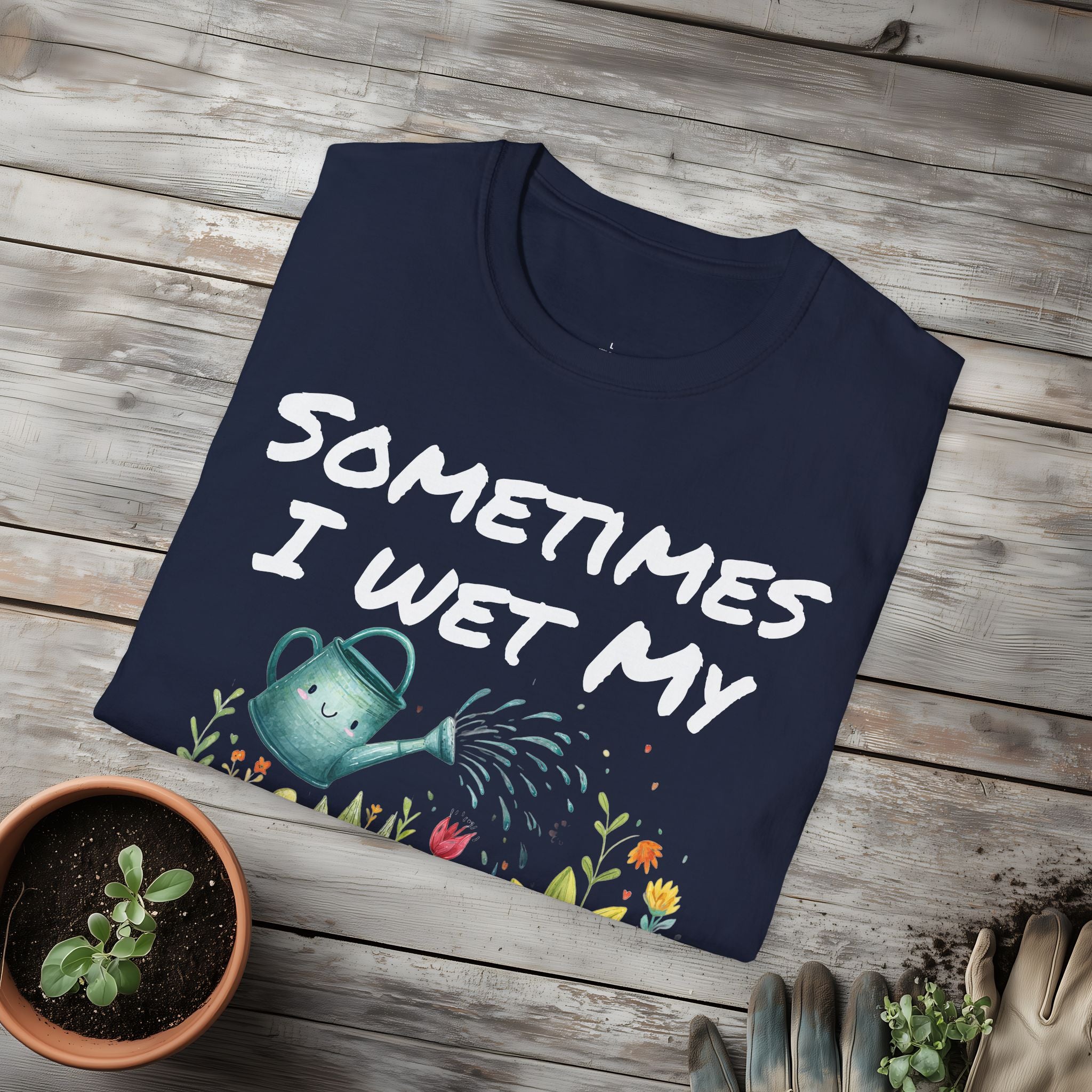 Cartoon Sometimes I Wet My Plants T-Shirt