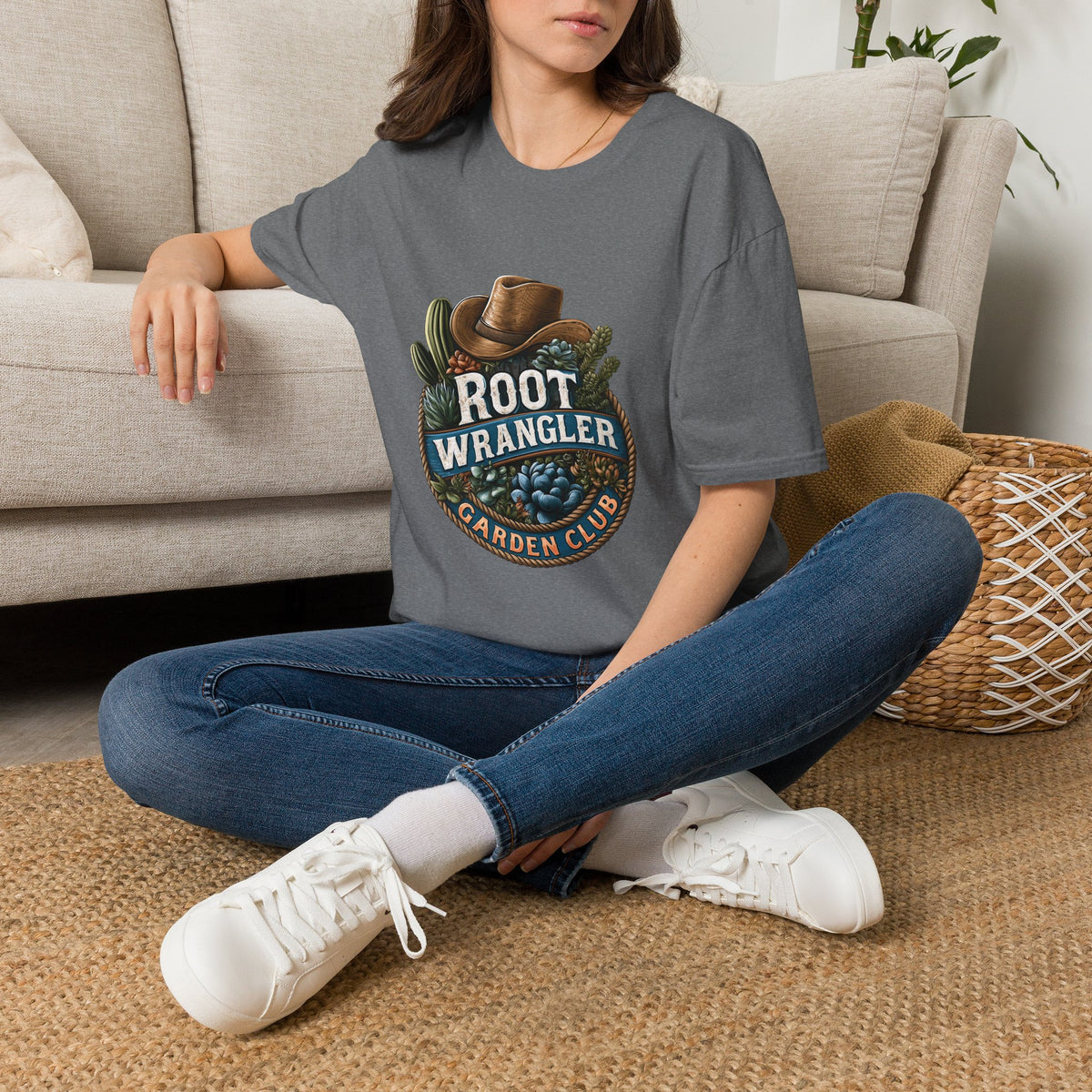 Retro Western Root Wrangler Garden Club T-Shirt