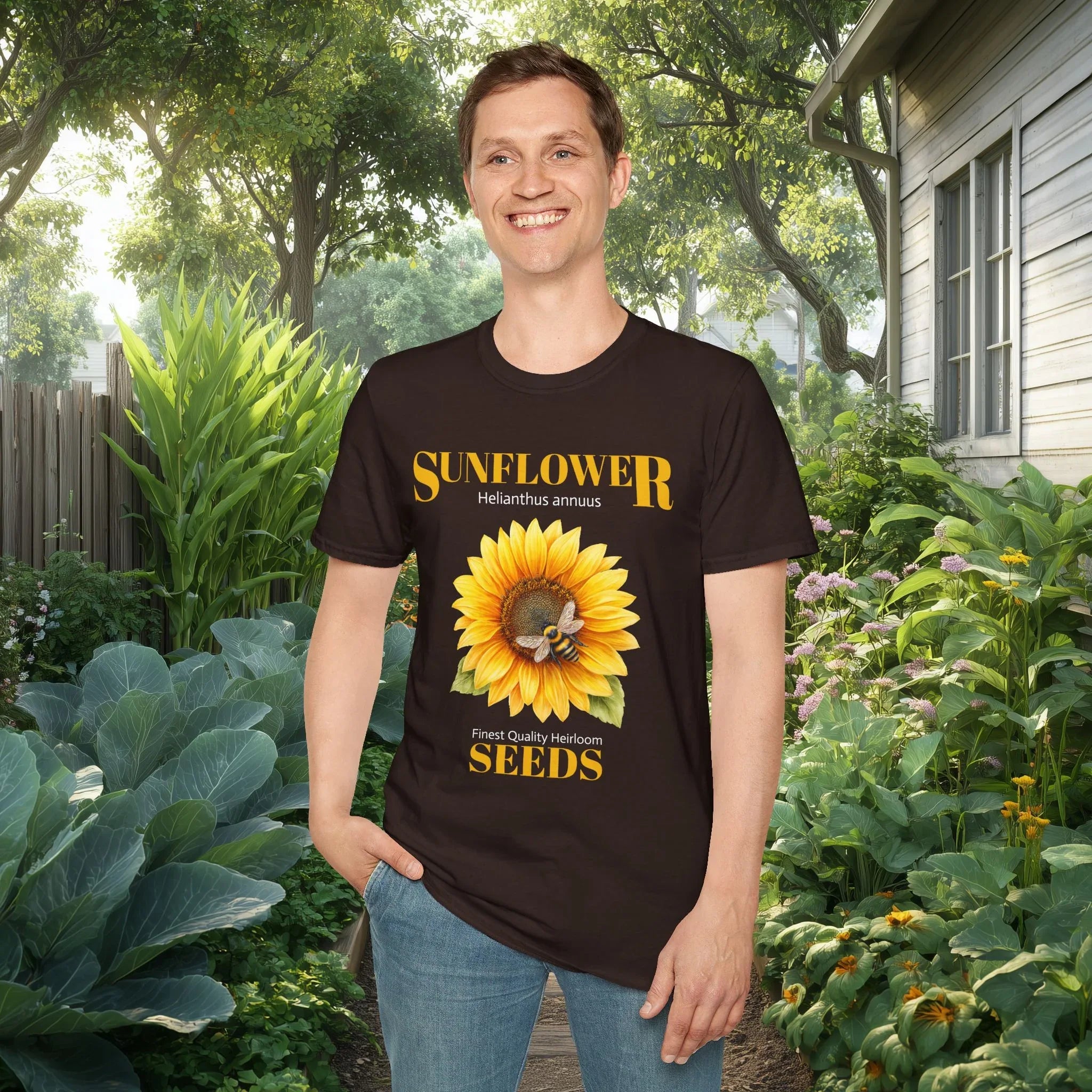Sunflower Vintage Seed Packet Shirt