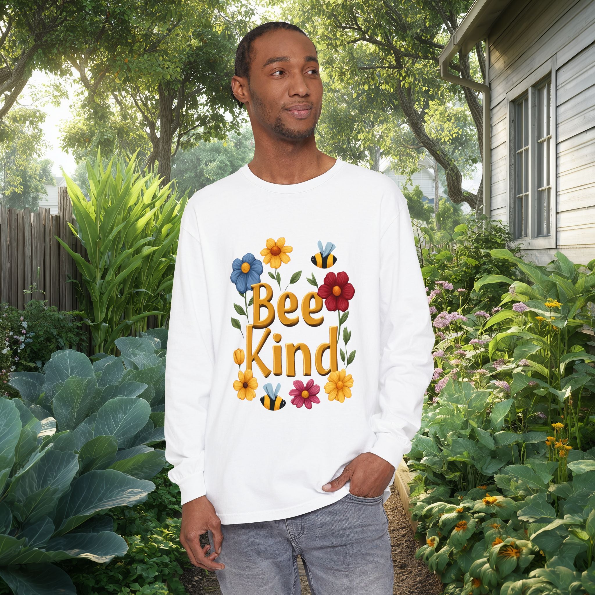 Bee Kind Bloom and Bee Long Sleeve Tee
