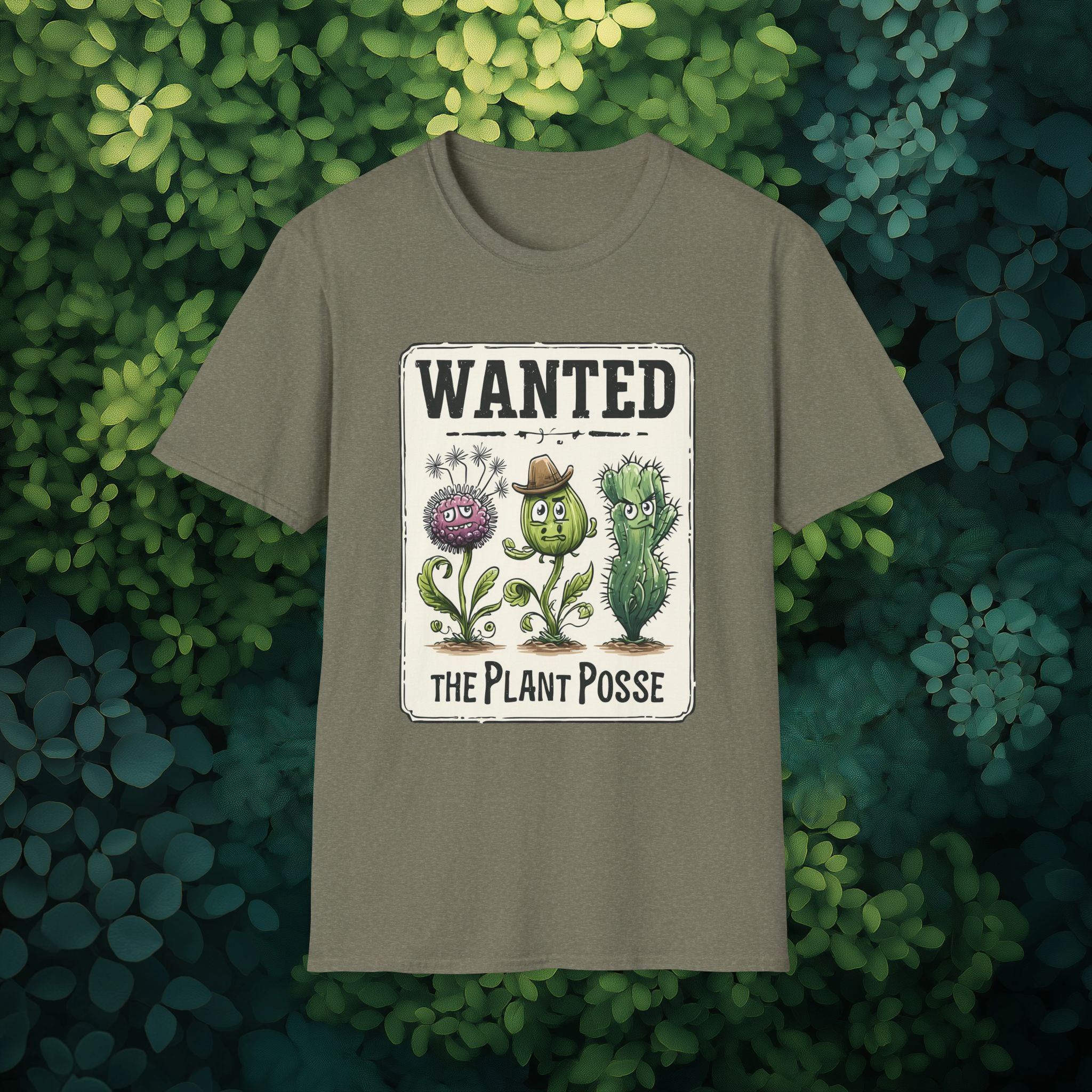 Weedy Plant Posse Wanted Poster T-Shirt