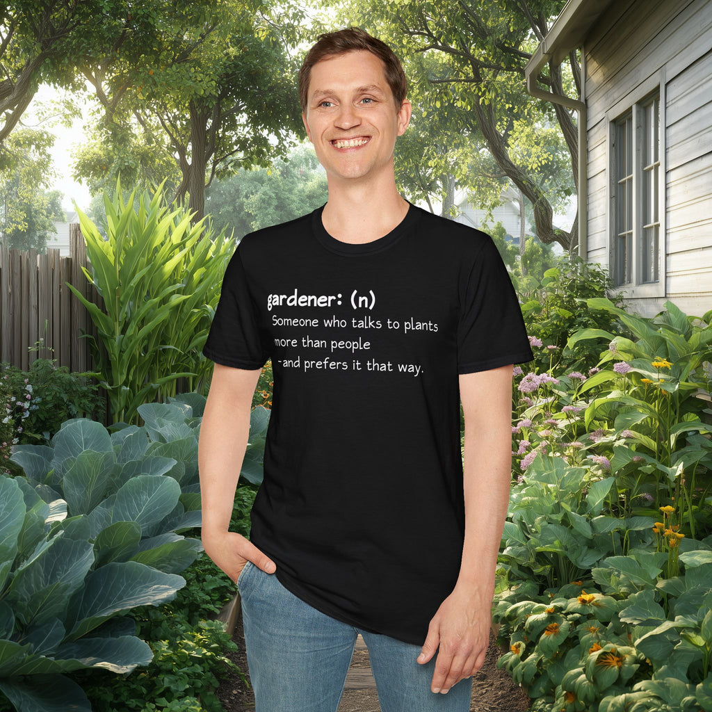 Gardener Definition, Prefers Plants to People T-Shirt