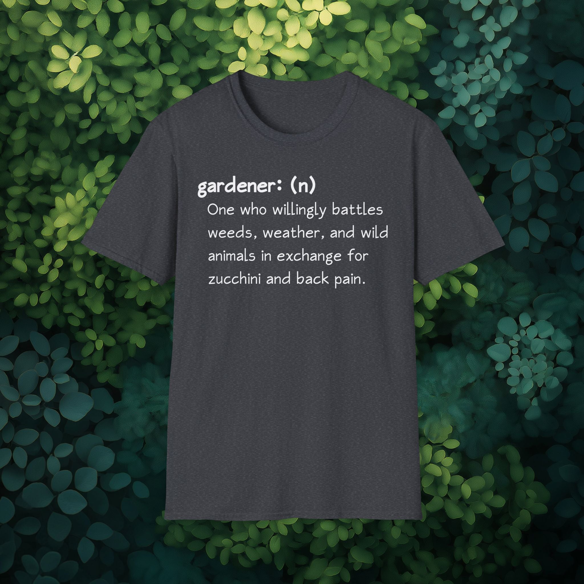 Gardener Definition, Zucchini and Back Pain T-Shirt