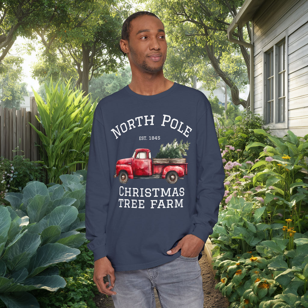 North Pole Christmas Tree Farm Long Sleeve Tee