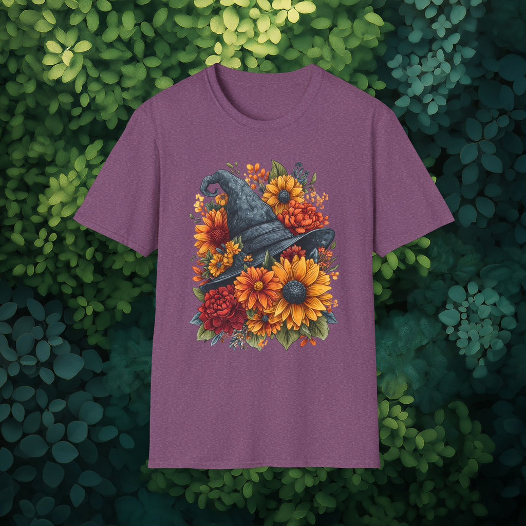 Autumn Floral Witches Hat T-Shirt