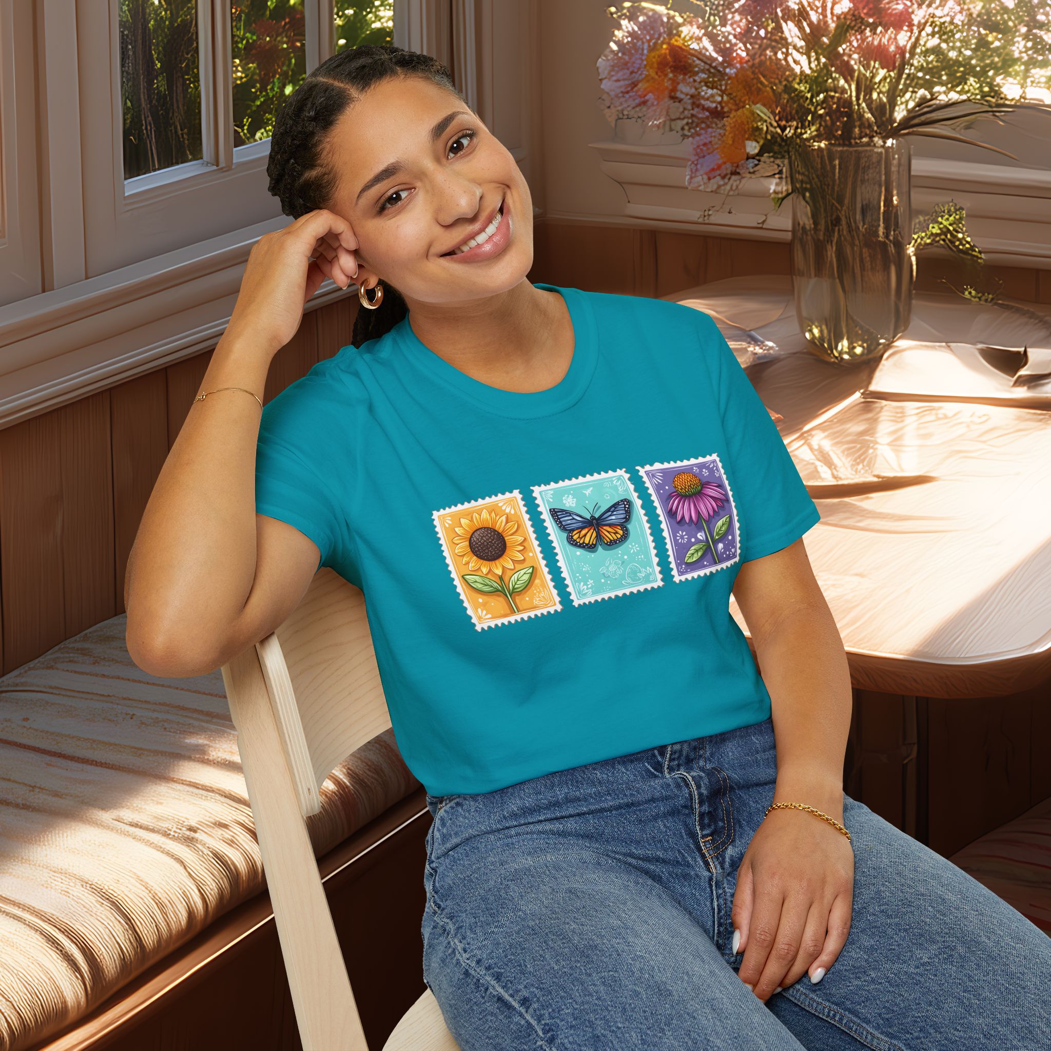 Trio of Floral Postage Stamps T-Shirt
