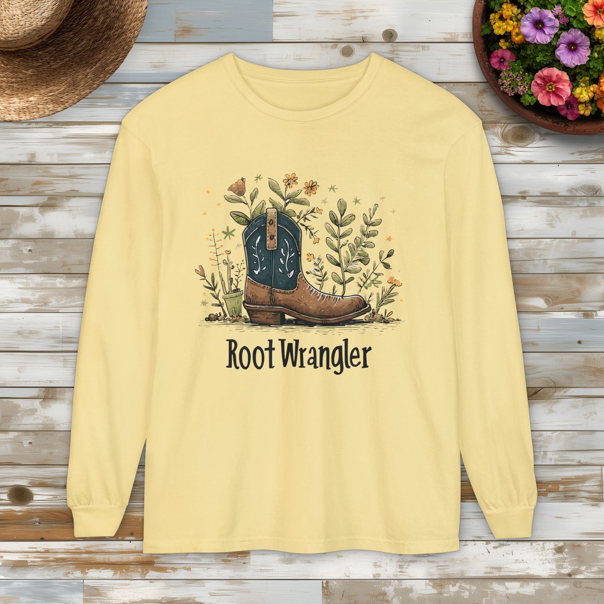 Root Wrangler Western Gardening Long Sleeve T-Shirt