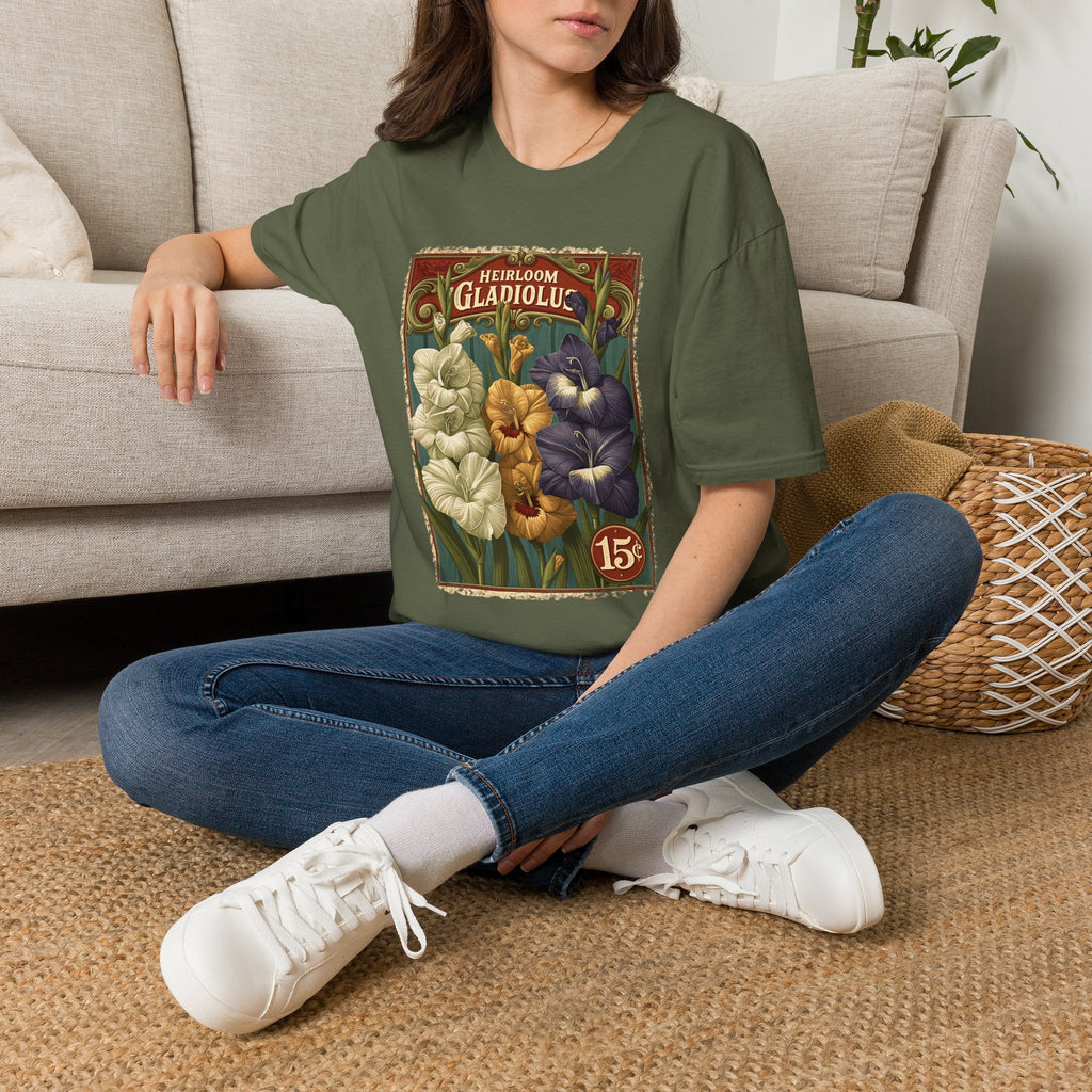 Heirloom Gladiolus Vintage Seed Packet T-Shirt