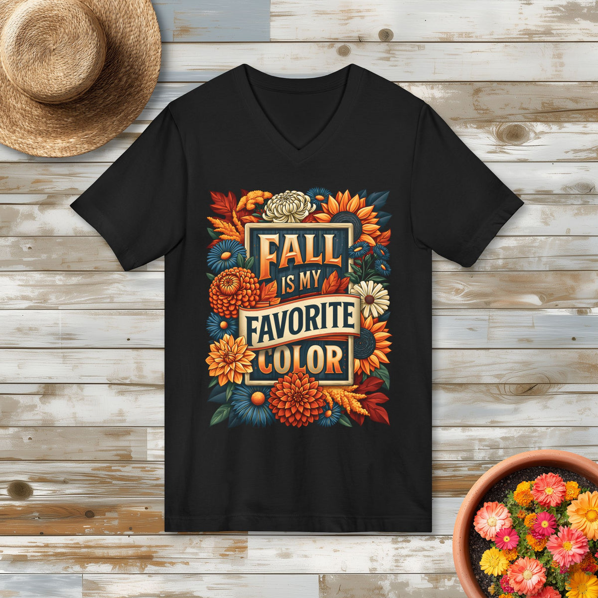 Fall Is My Favorite Color V-Neck T-Shirt – Autumn Shirt