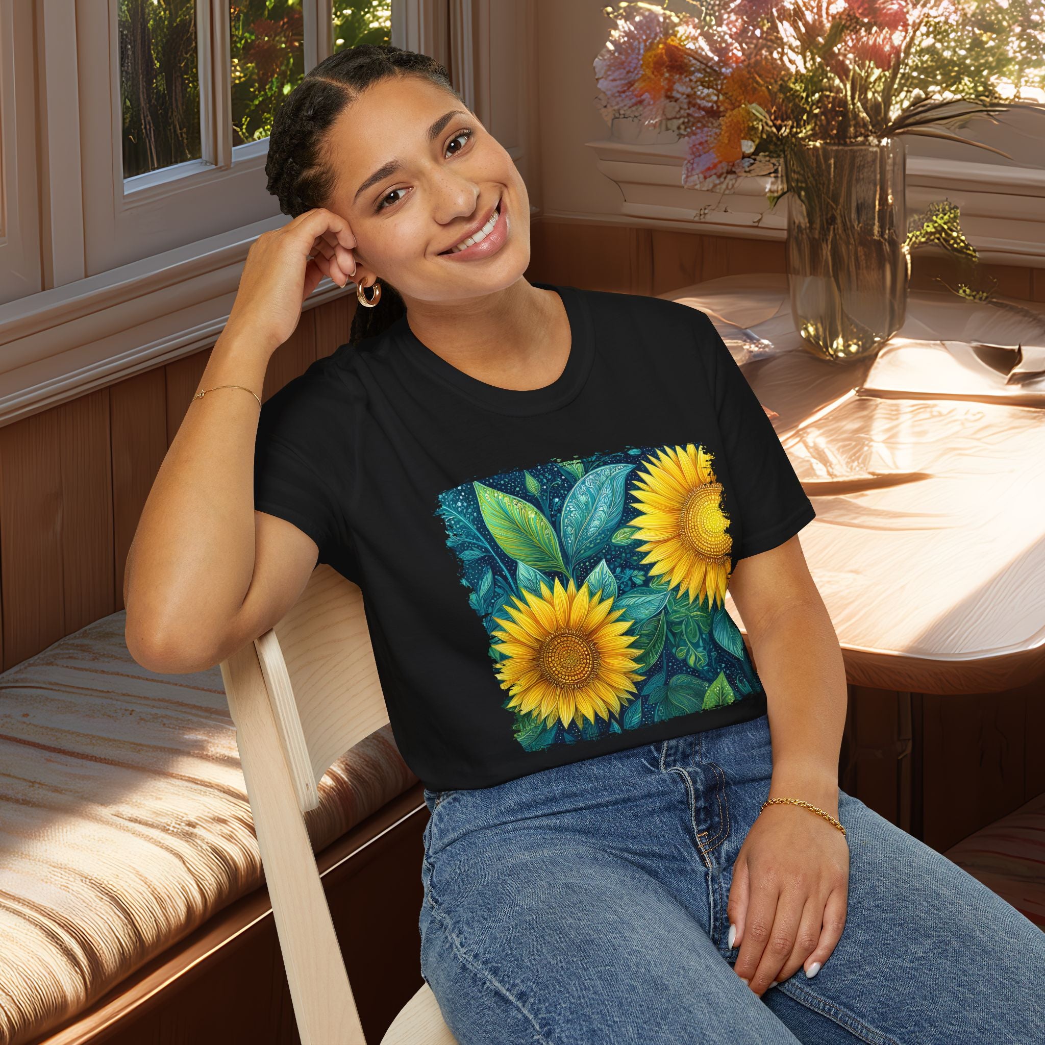 Whimsical Sunflower Garden T-Shirt