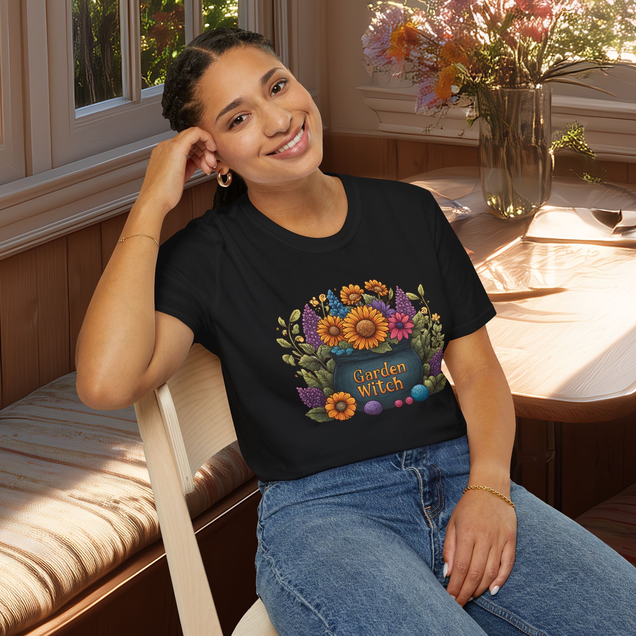 Garden Witch Wildflower Cauldron T-Shirt