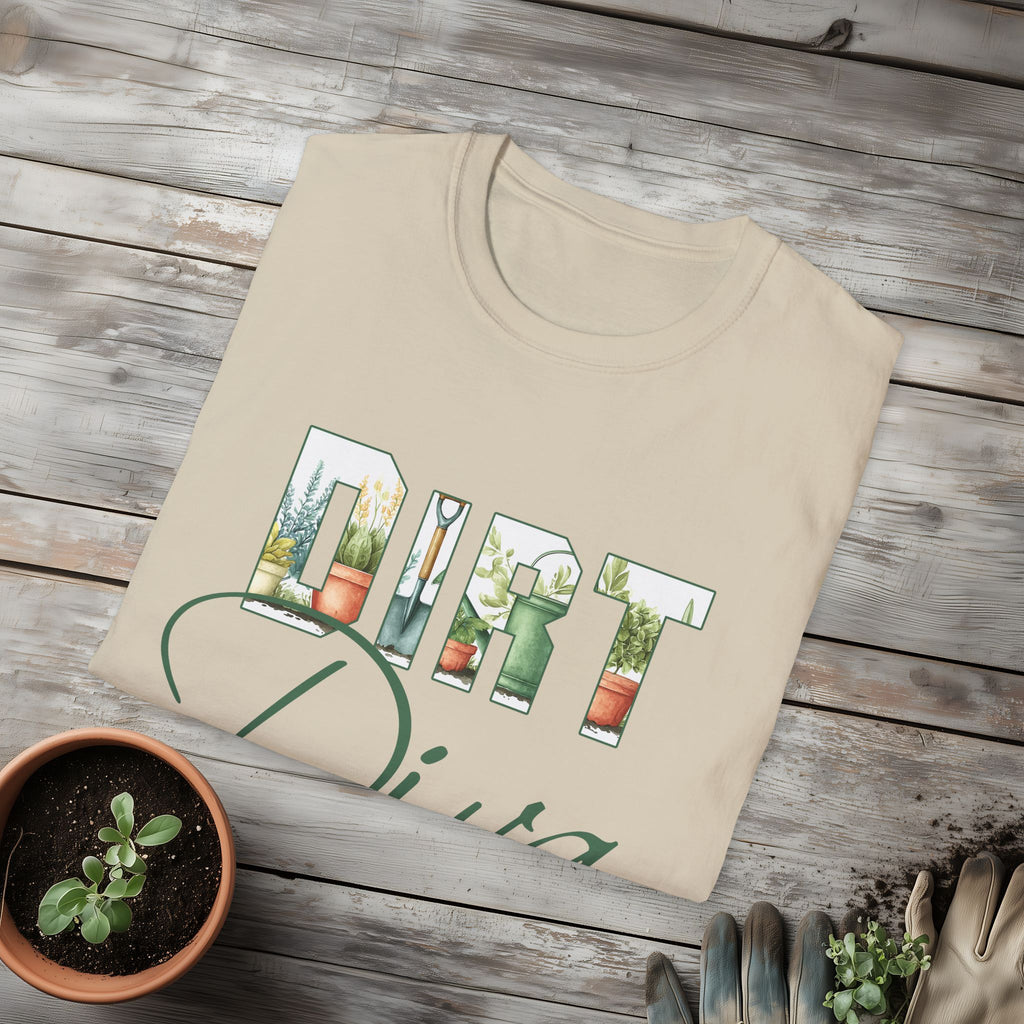 Dirt Diva T-Shirt for Gardeners, Nature Lovers, Summer Casual Wear