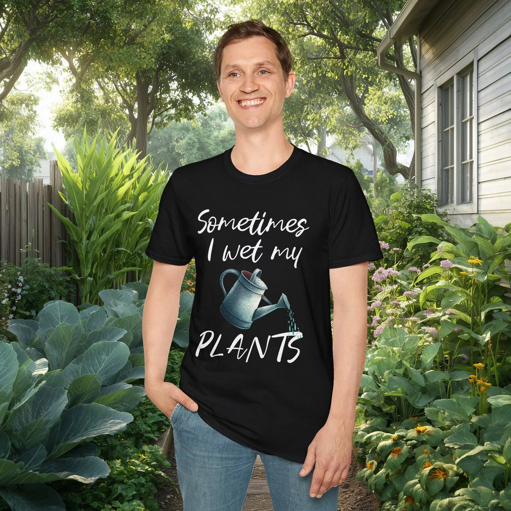 Sometimes I Wet My Plants T-Shirt for Gardeners
