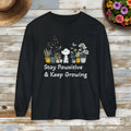 Stay Pawsitive & Keep Growing Cat Lover Long Sleeve T-Shirt