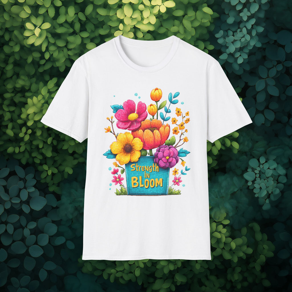 Strength in Bloom Pop Art Flower T-Shirt