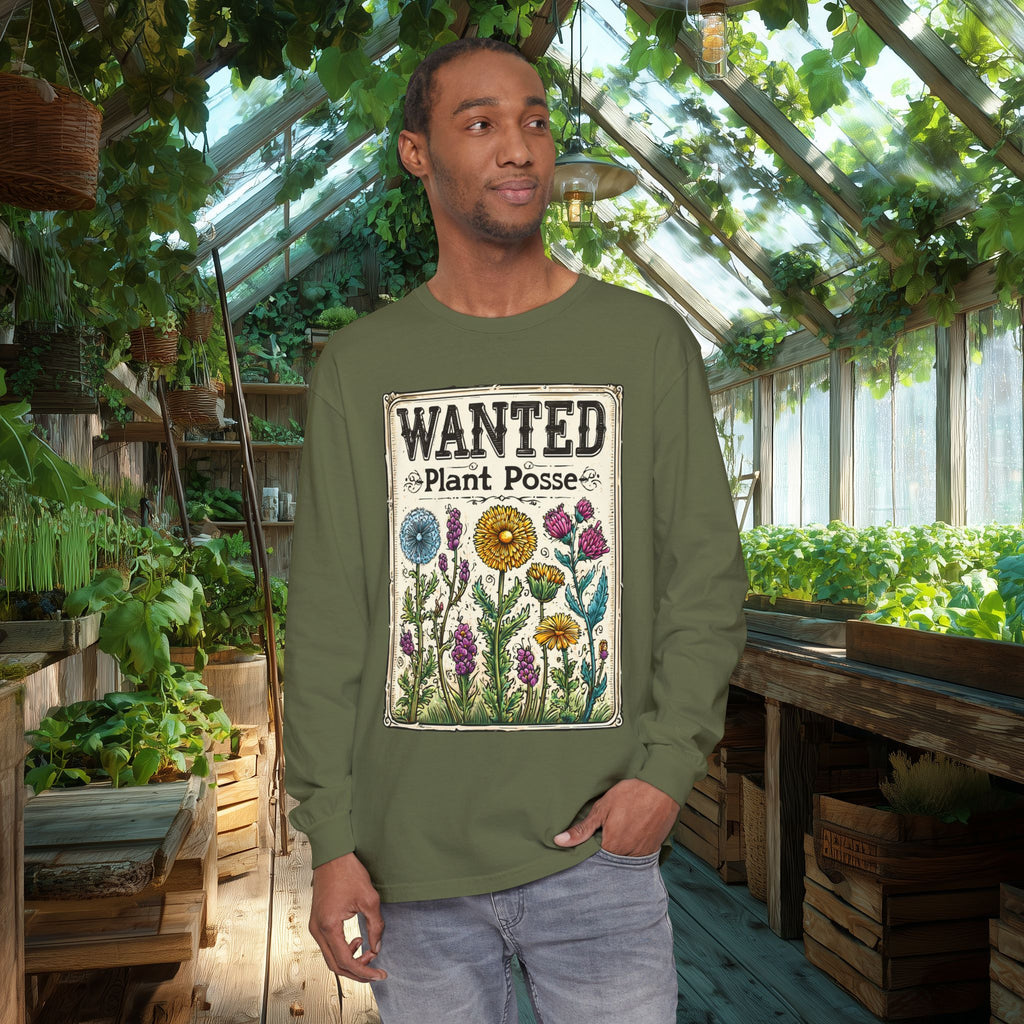 Plant Posse Wanted Poster Long Sleeve T-Shirt