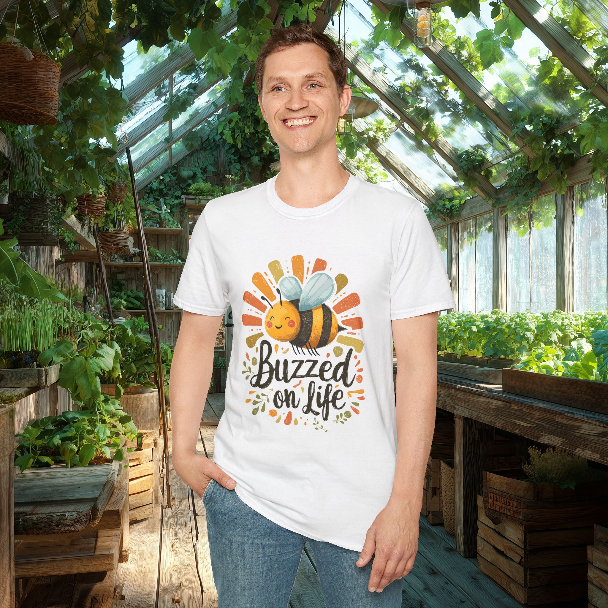 Buzzed on Life Sweet Bee T-shirt for Nature Lovers