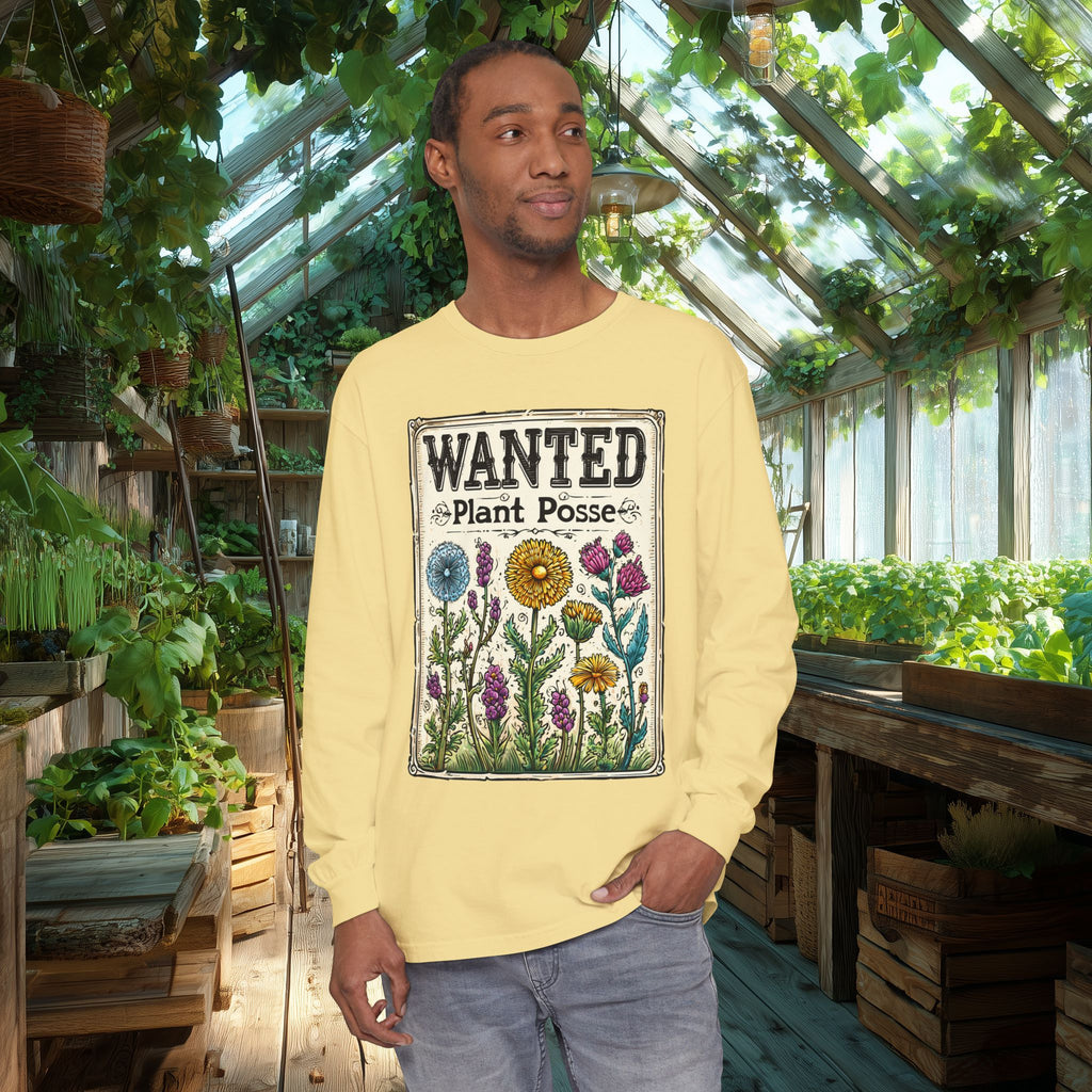 Plant Posse Wanted Poster Long Sleeve T-Shirt