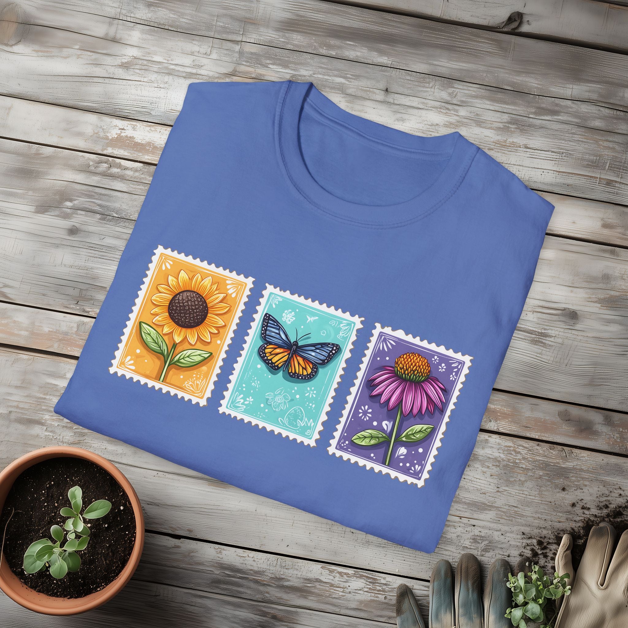 Trio of Floral Postage Stamps T-Shirt