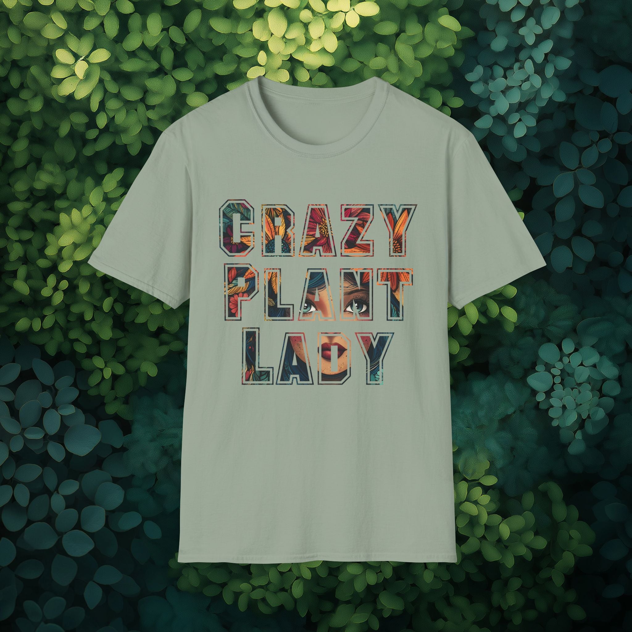 Boho Crazy Plant Lady T-Shirt for  Backyard Gardeners